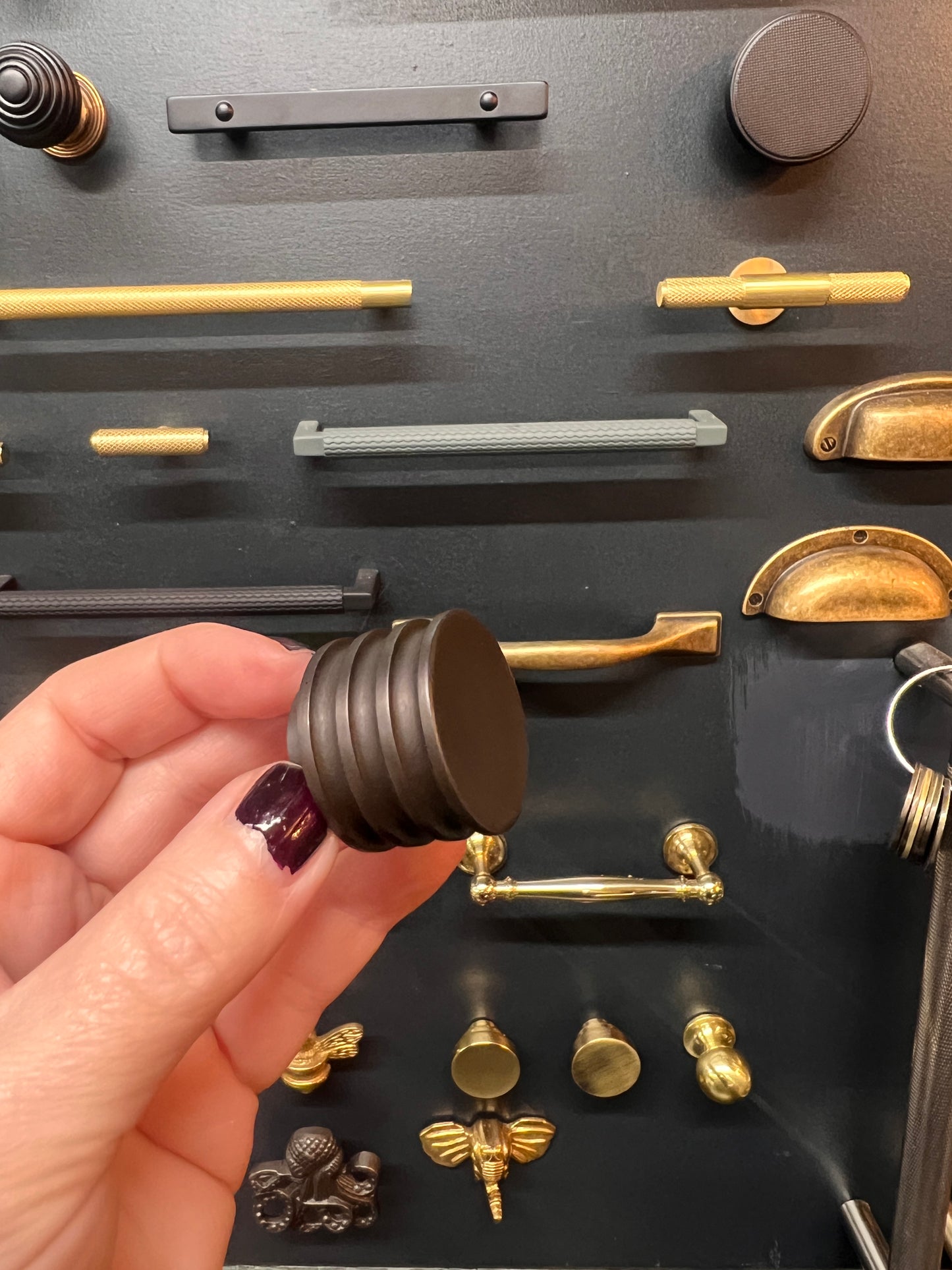 Dark bronze sturt cabinet knob