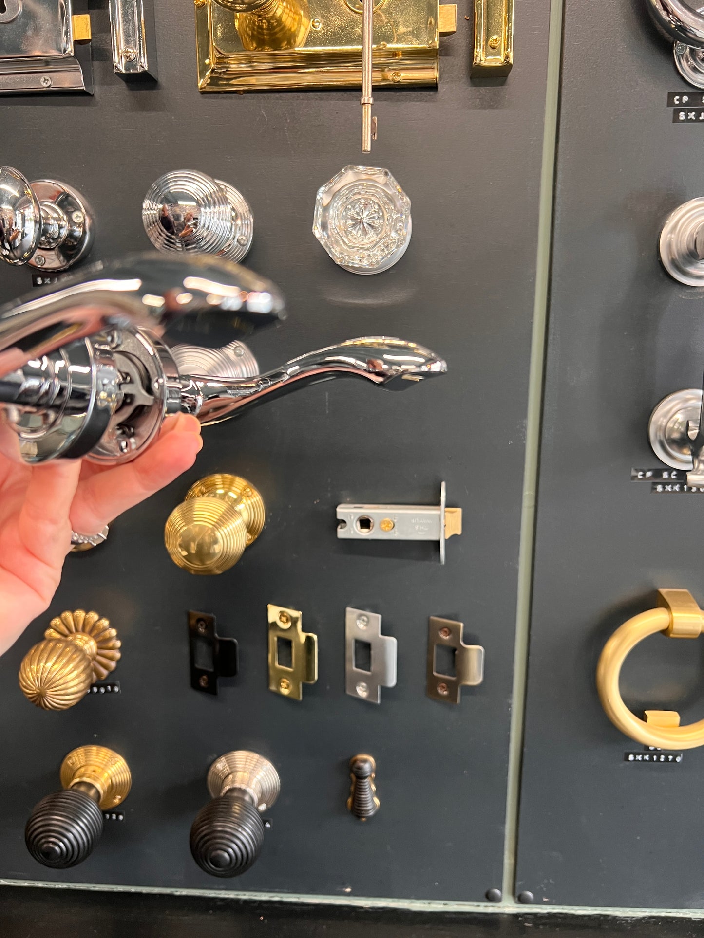 Polished Chrome Twirl Lever Handles