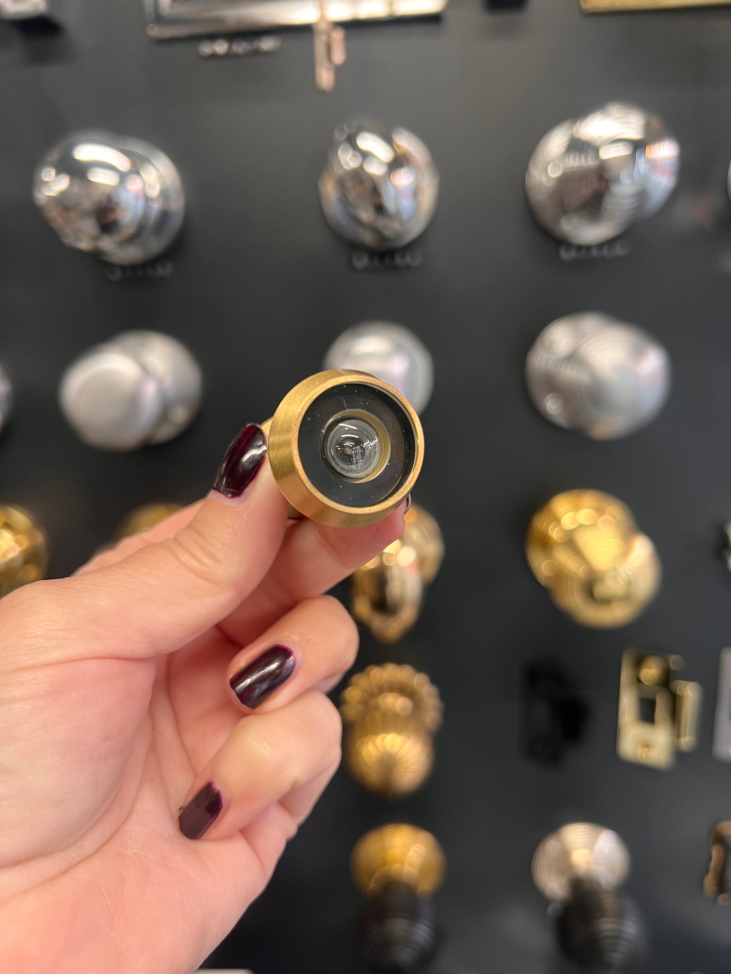 Satin brass 180. Door viewer with intumescent