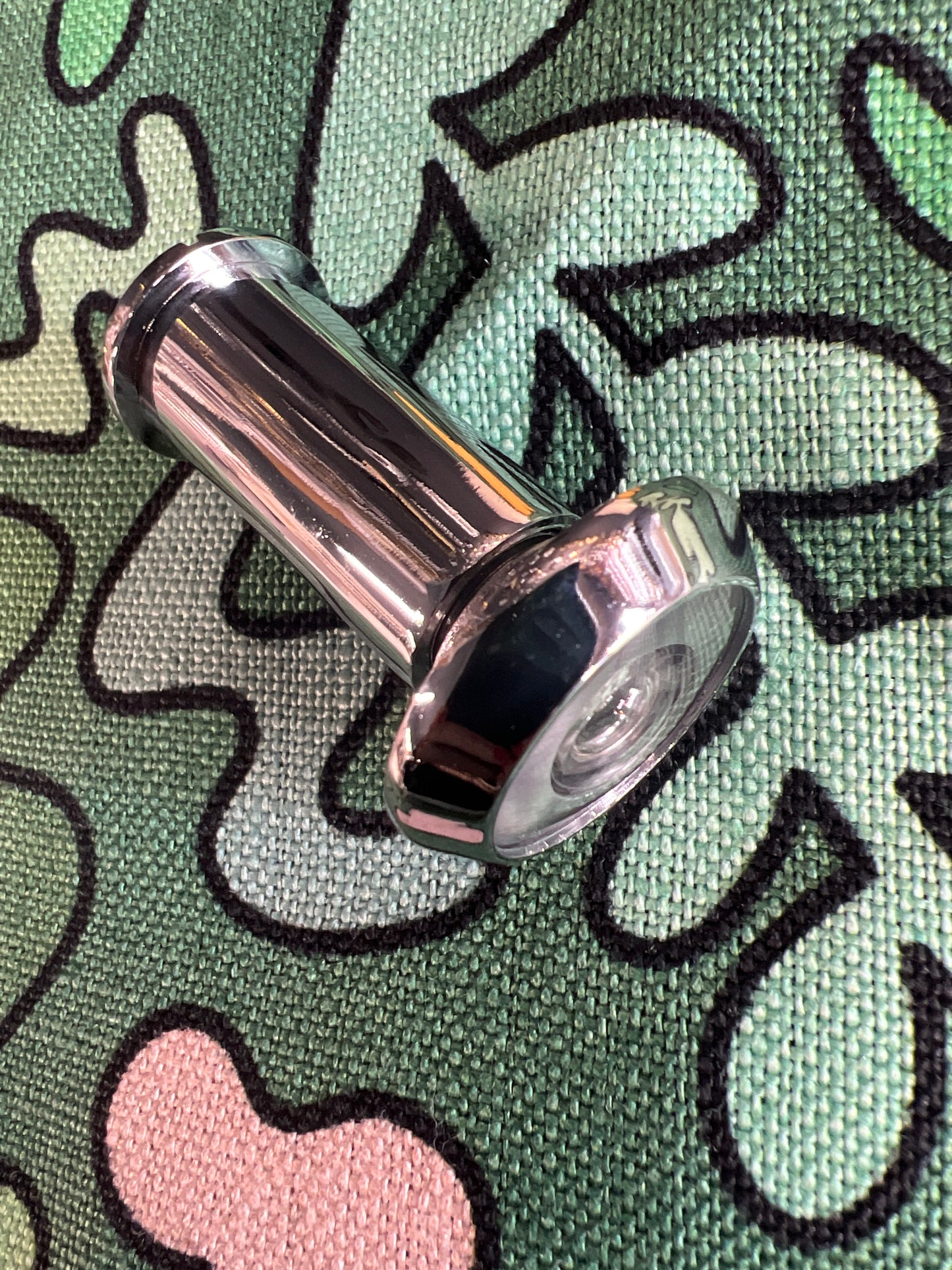 Polished chrome door viewer