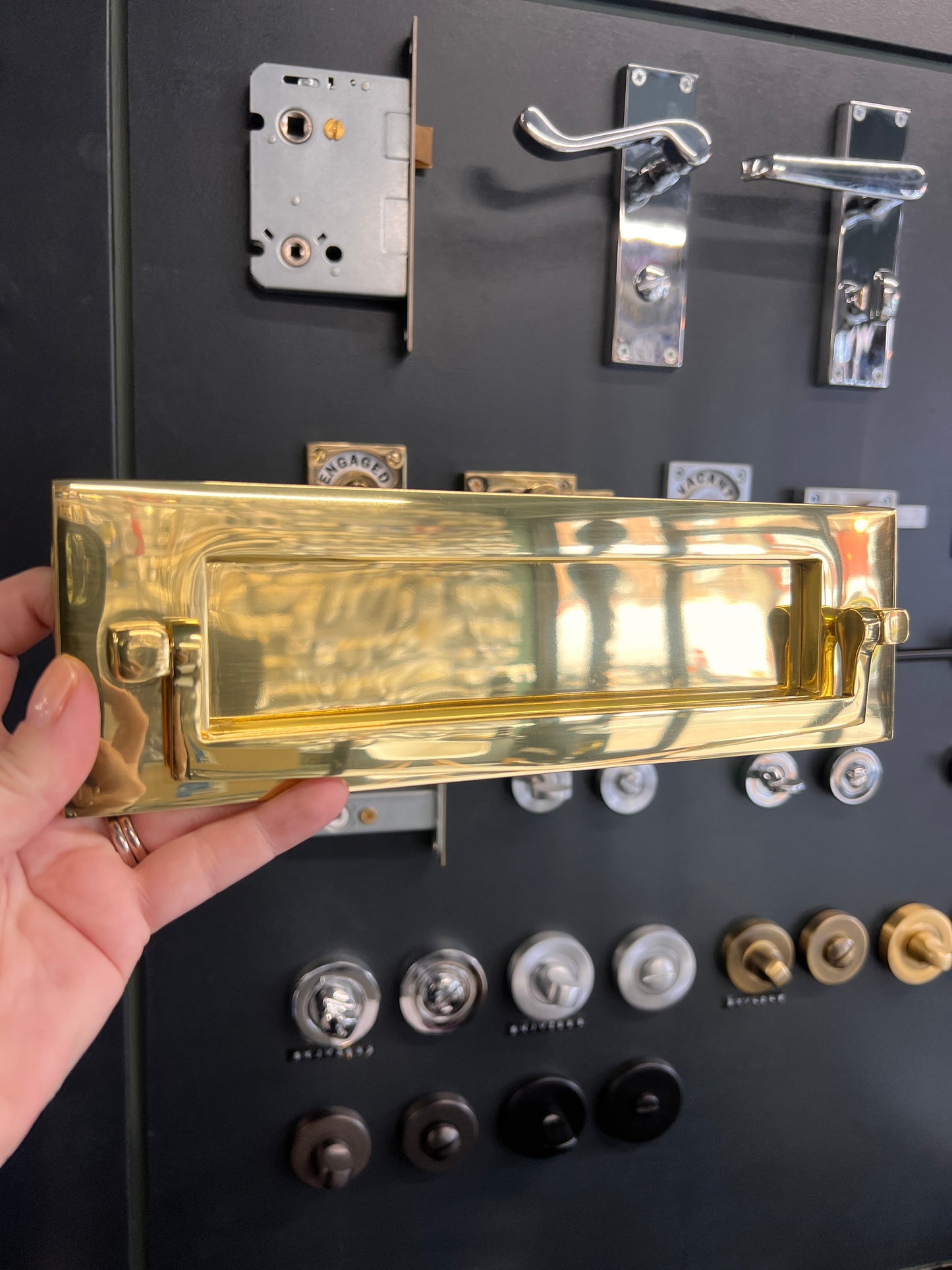 Polished Brass postal letter plate