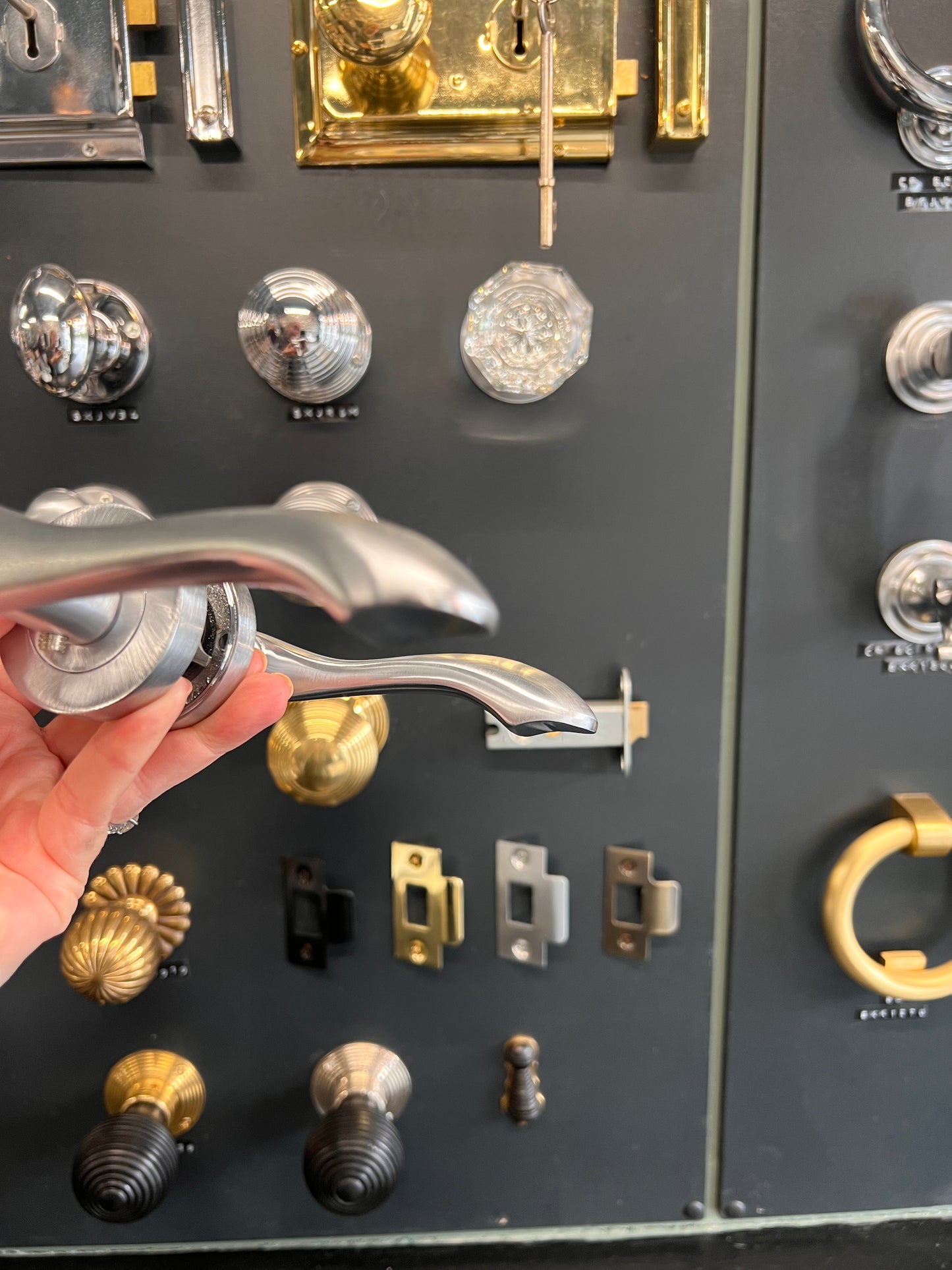 Satin Chrome Twirl lever handles