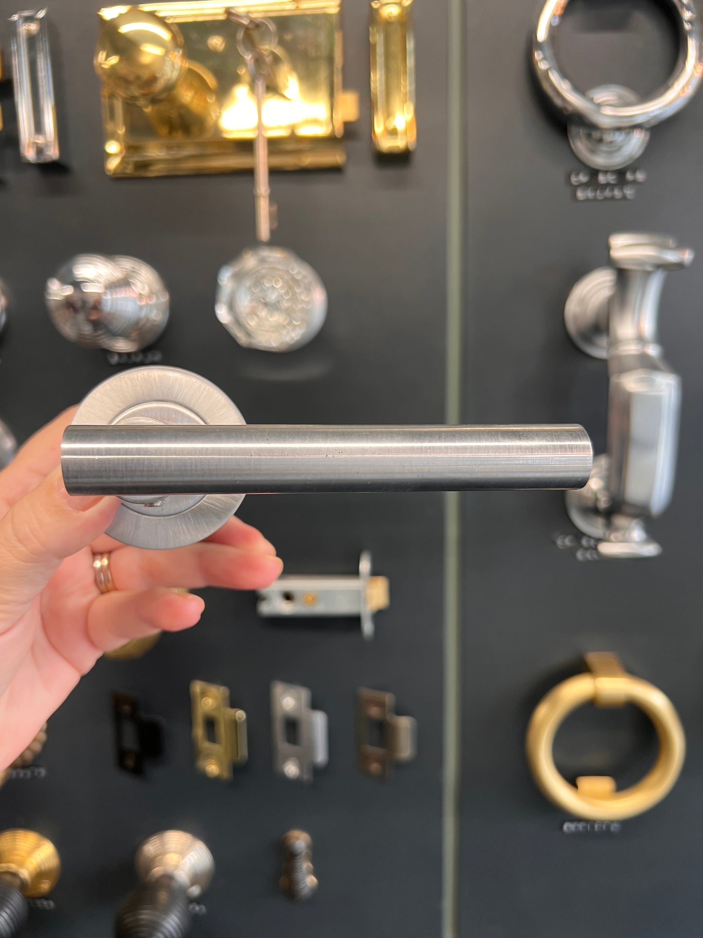Satin Chrome Straight Lever Handles