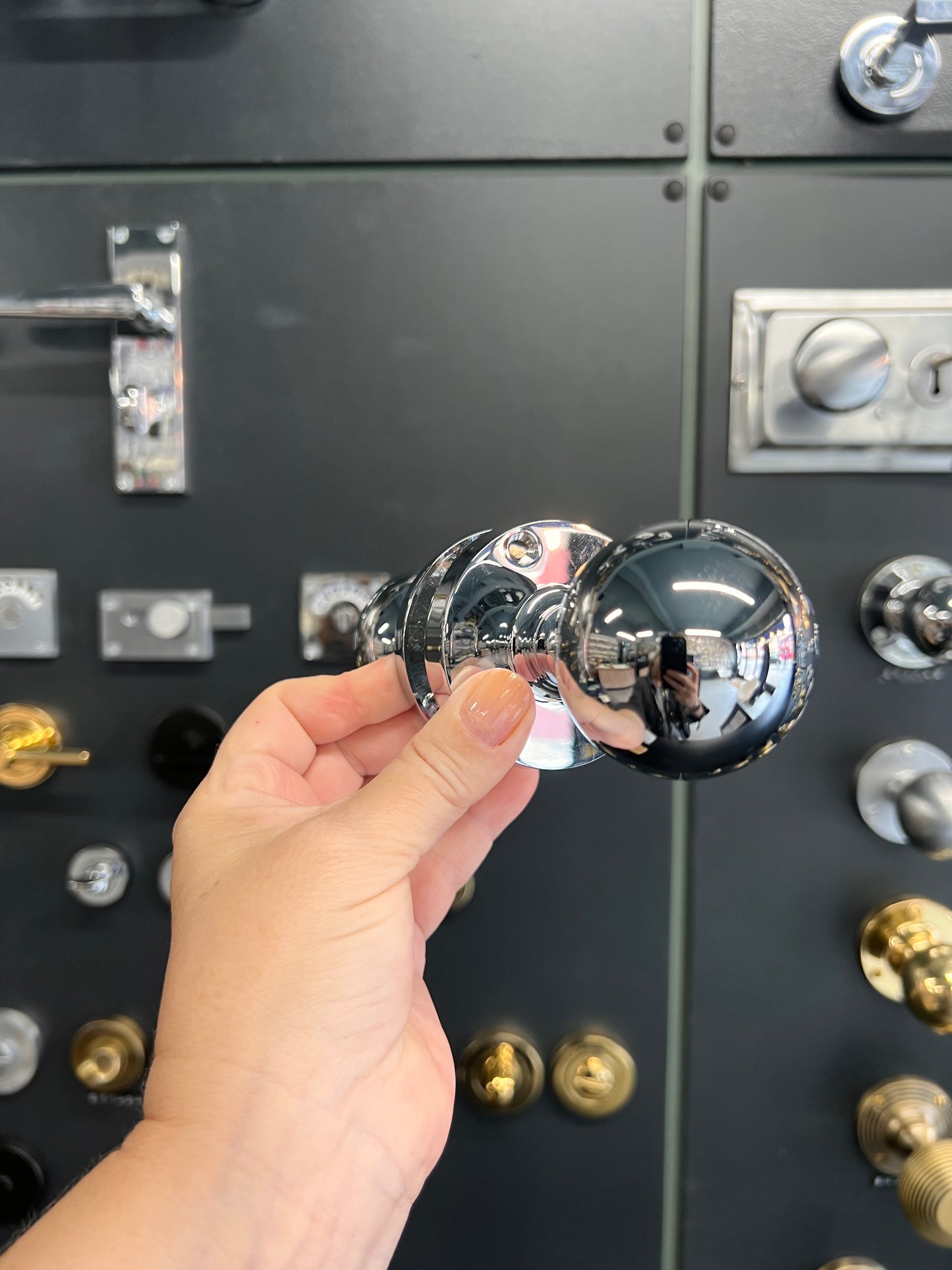 Polished Chrome Ball Mortice Knobs