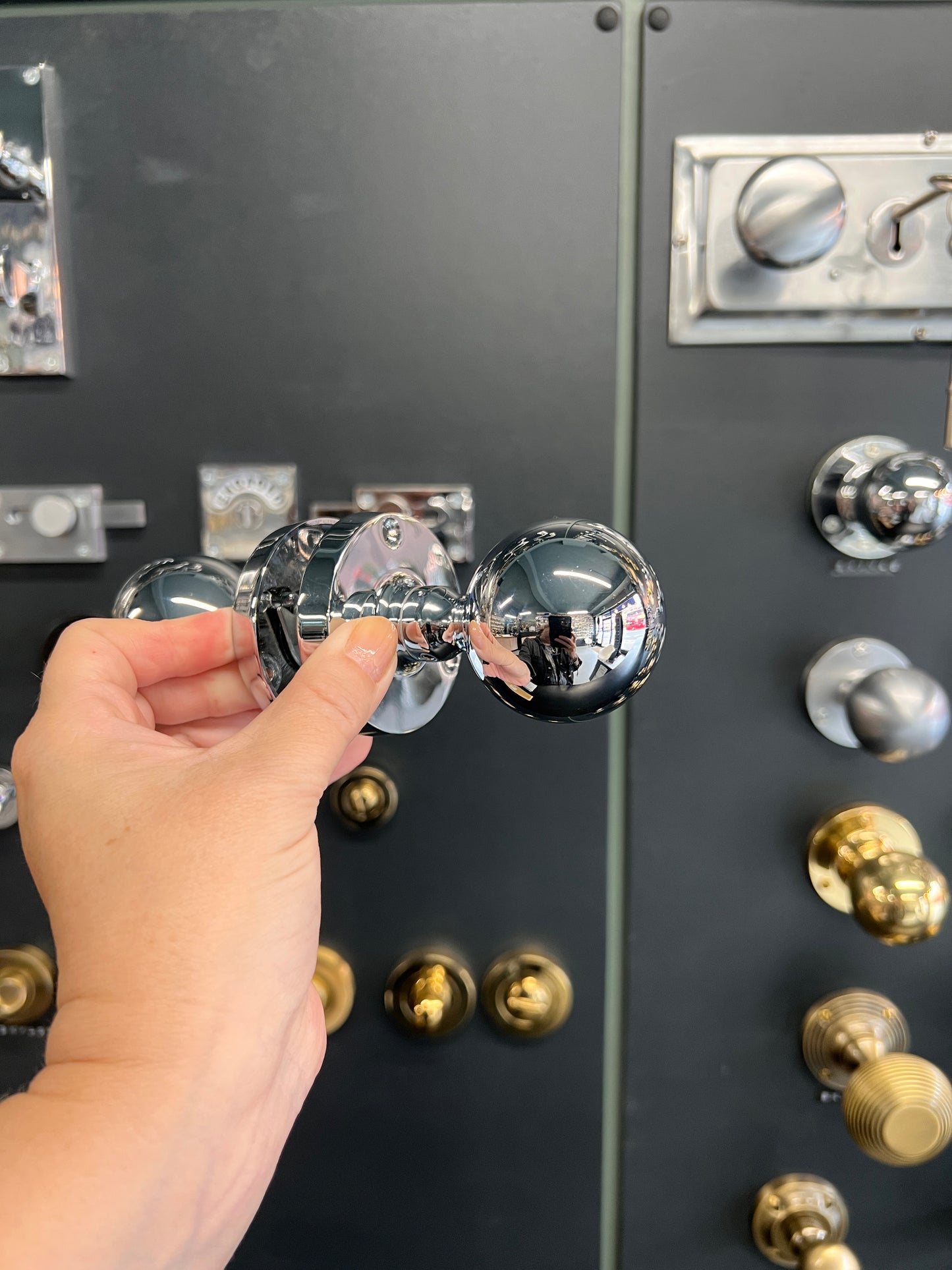 Polished Chrome Ball Mortice Knobs