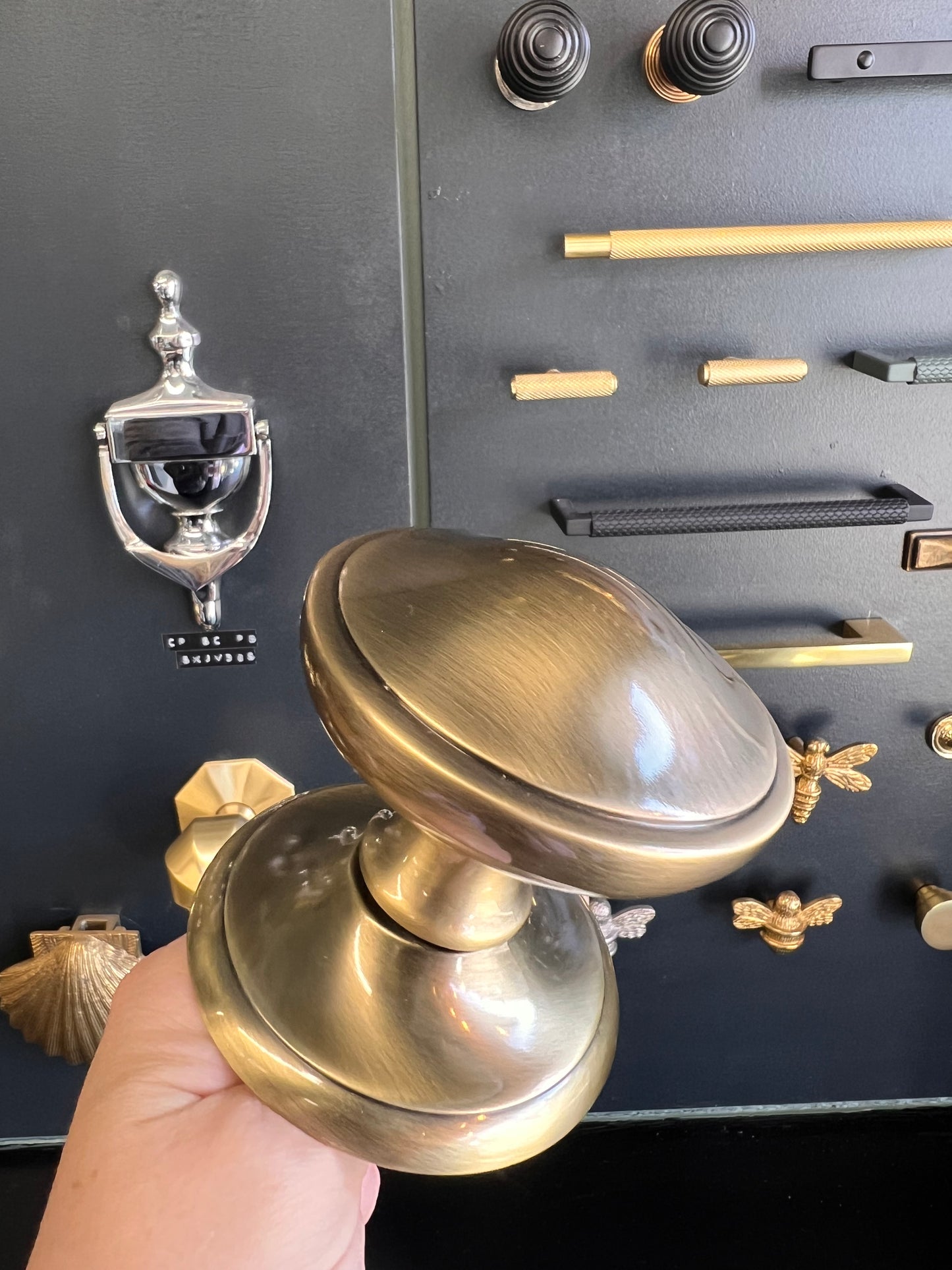 Antique Brass centre door knob