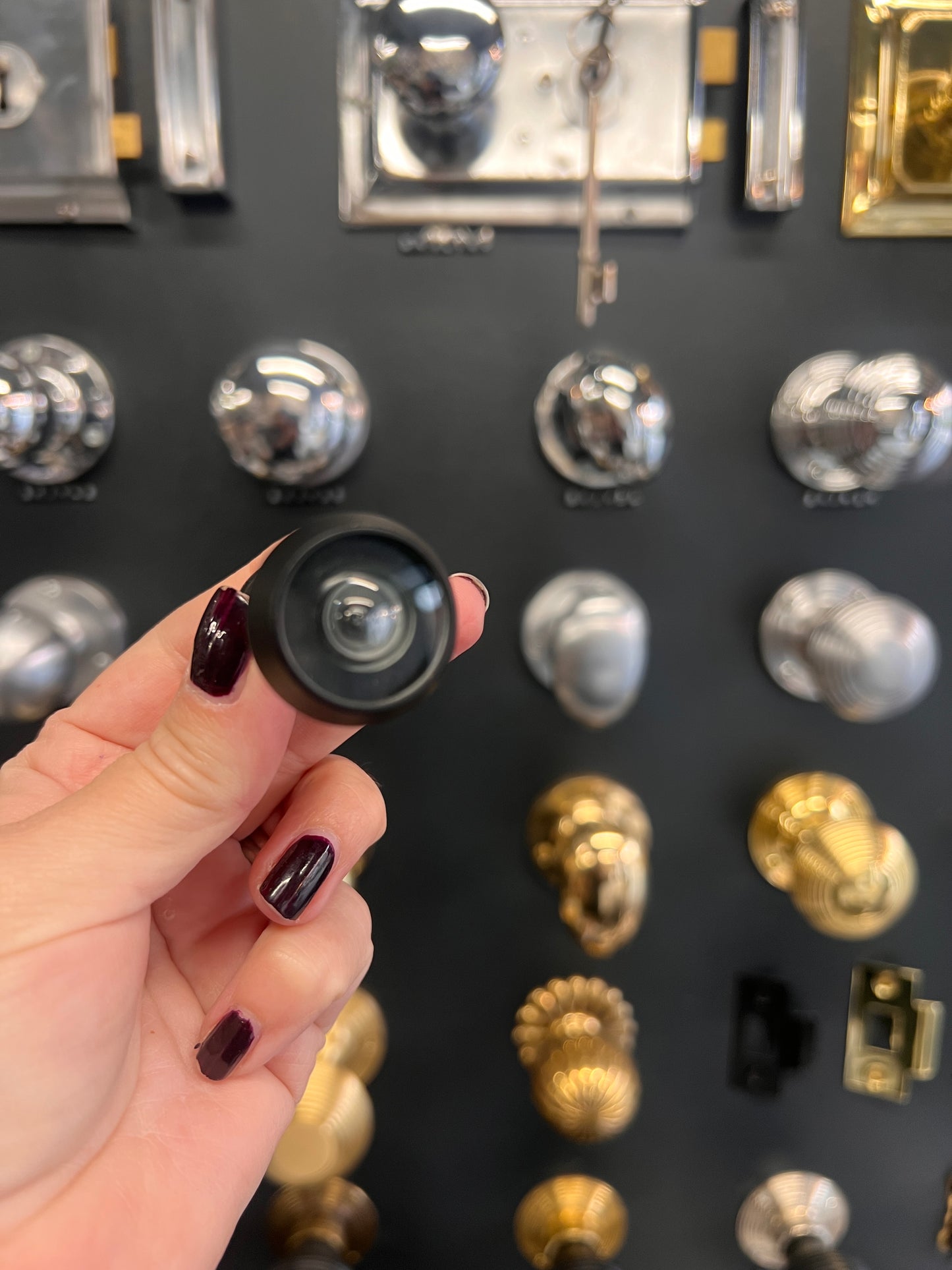 Matt Black 180. Door viewer with intumescent