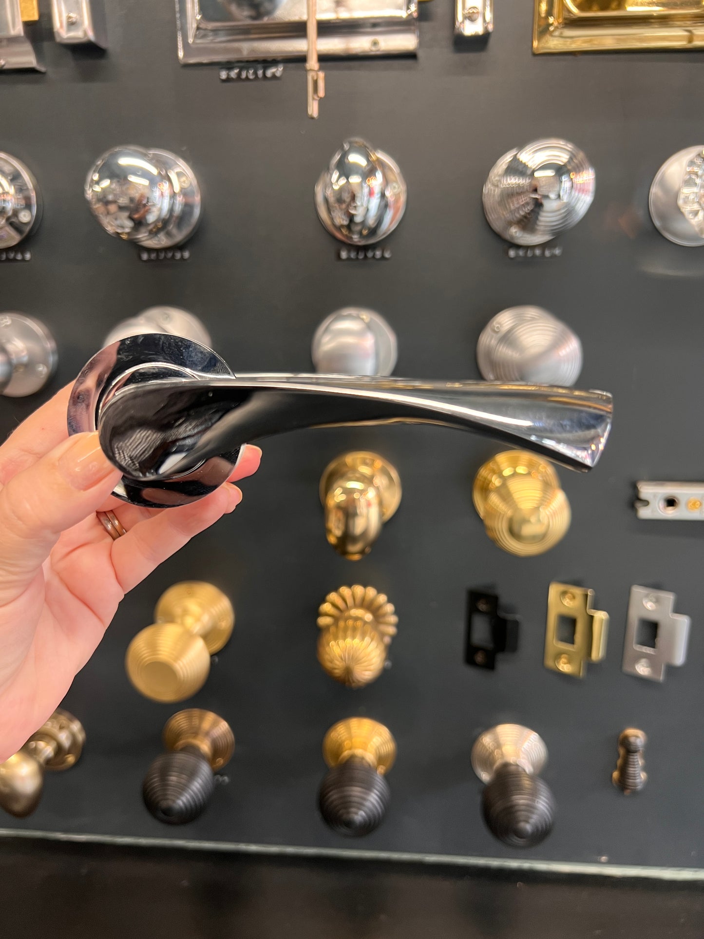 Polished Chrome Twist Lever Handles