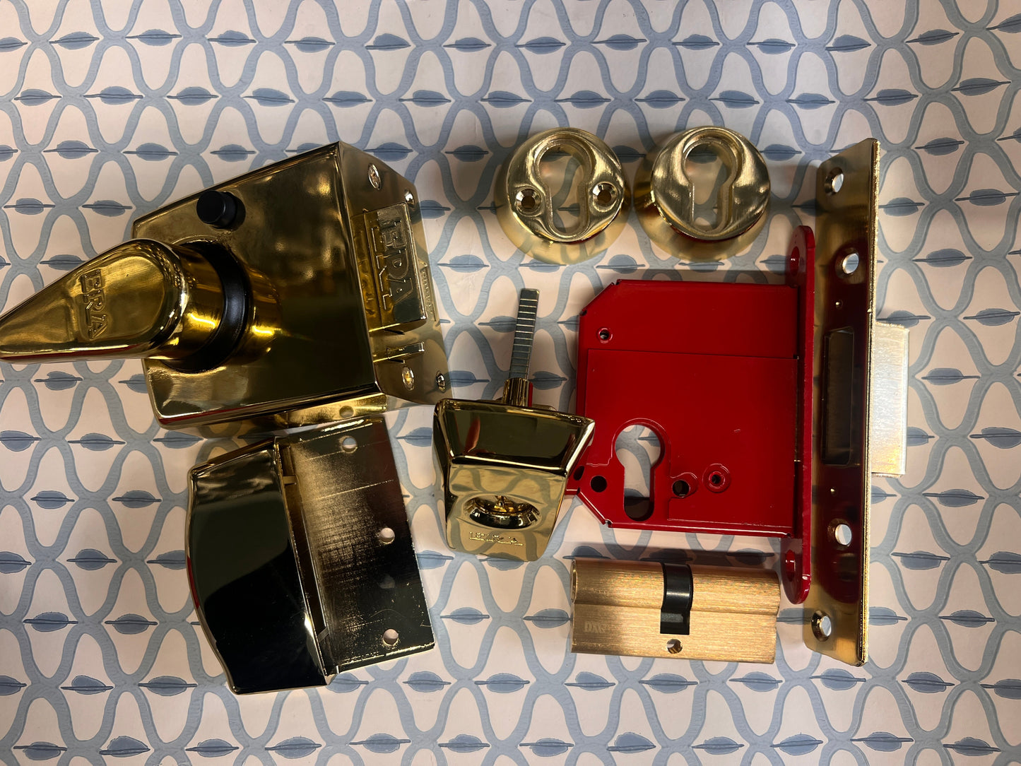Era pair of Brass British Standard locks, keyed alike