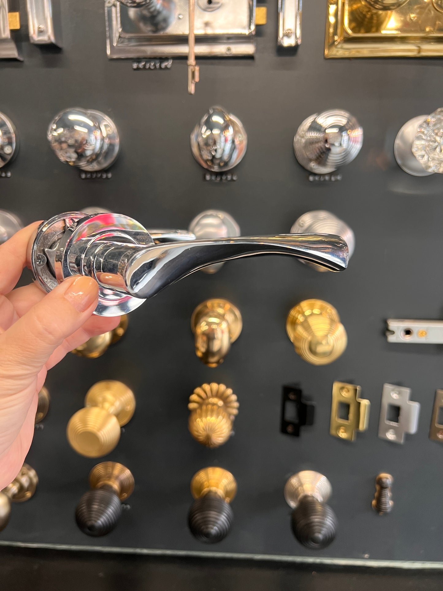 Polished Chrome Twist Lever Handles
