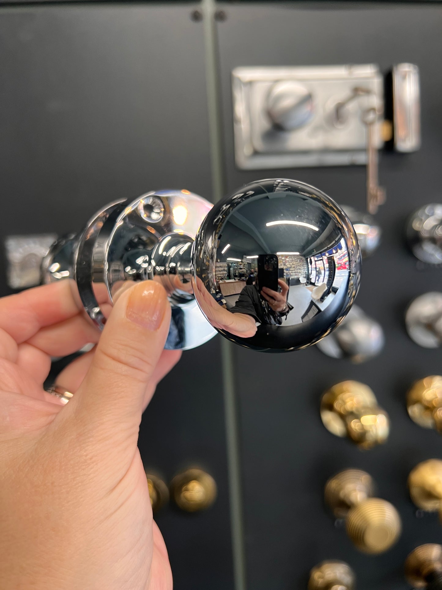 Polished Chrome Ball Mortice Knobs