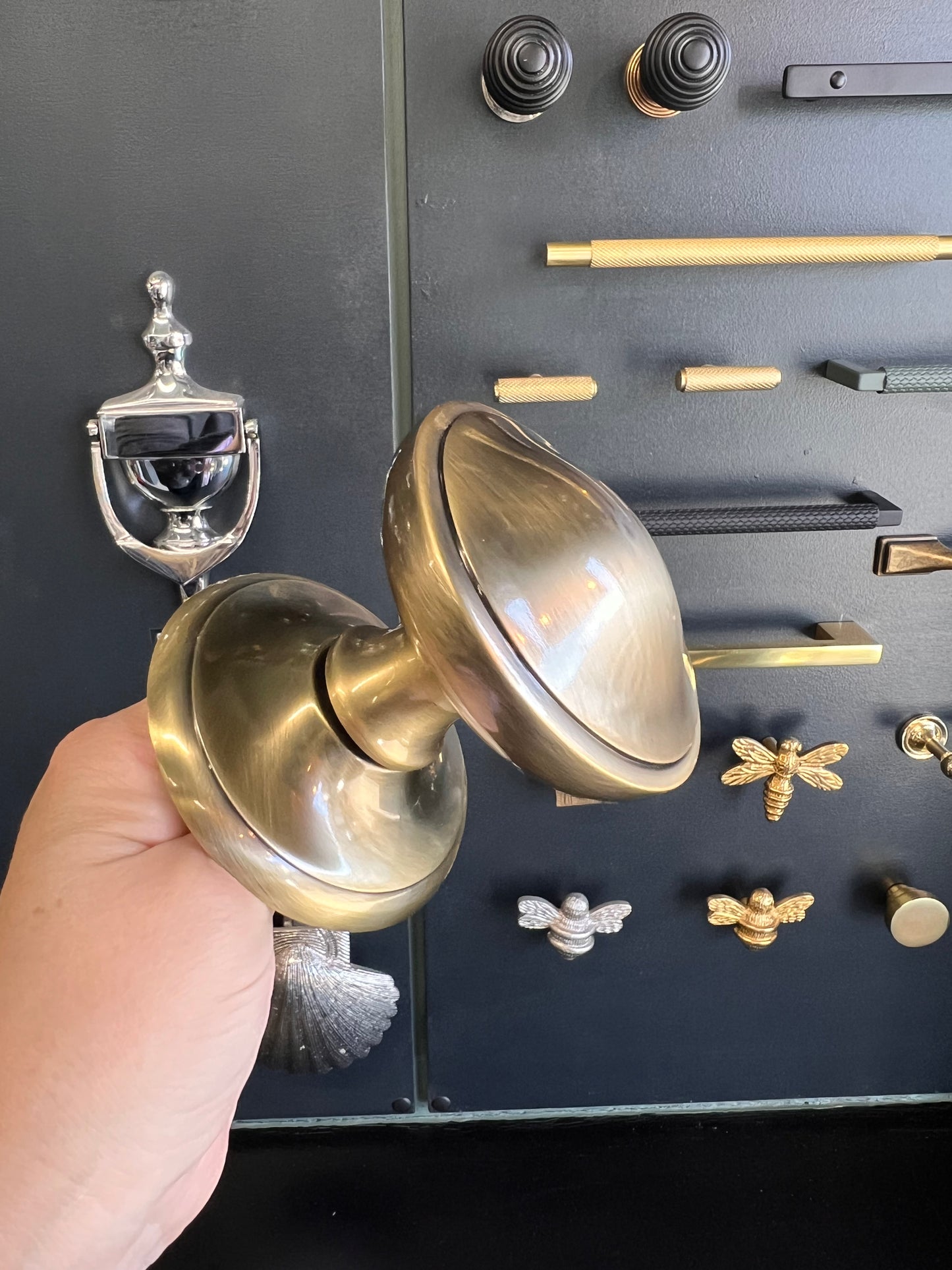 Antique Brass centre door knob