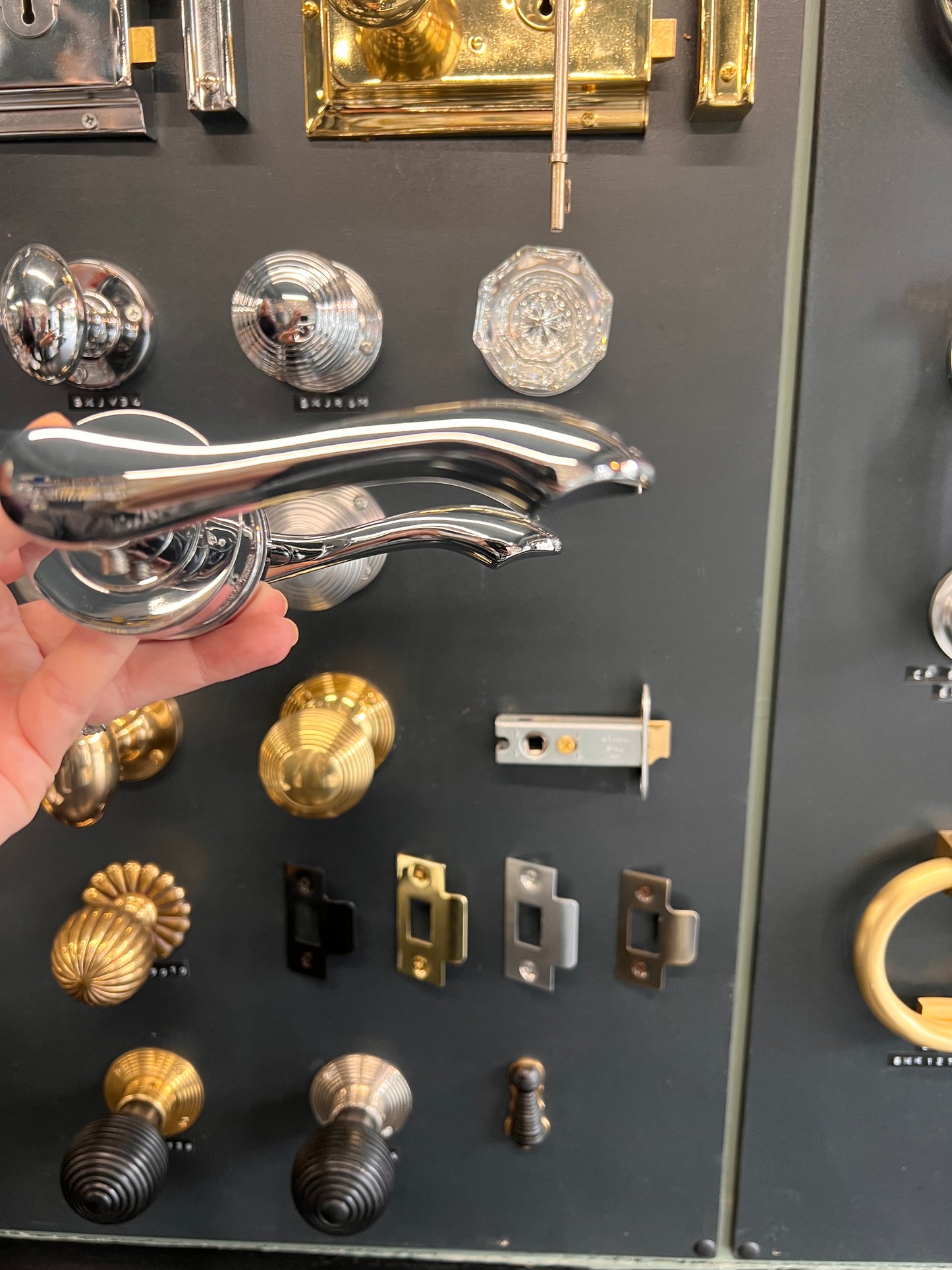 Polished Chrome Twirl Lever Handles