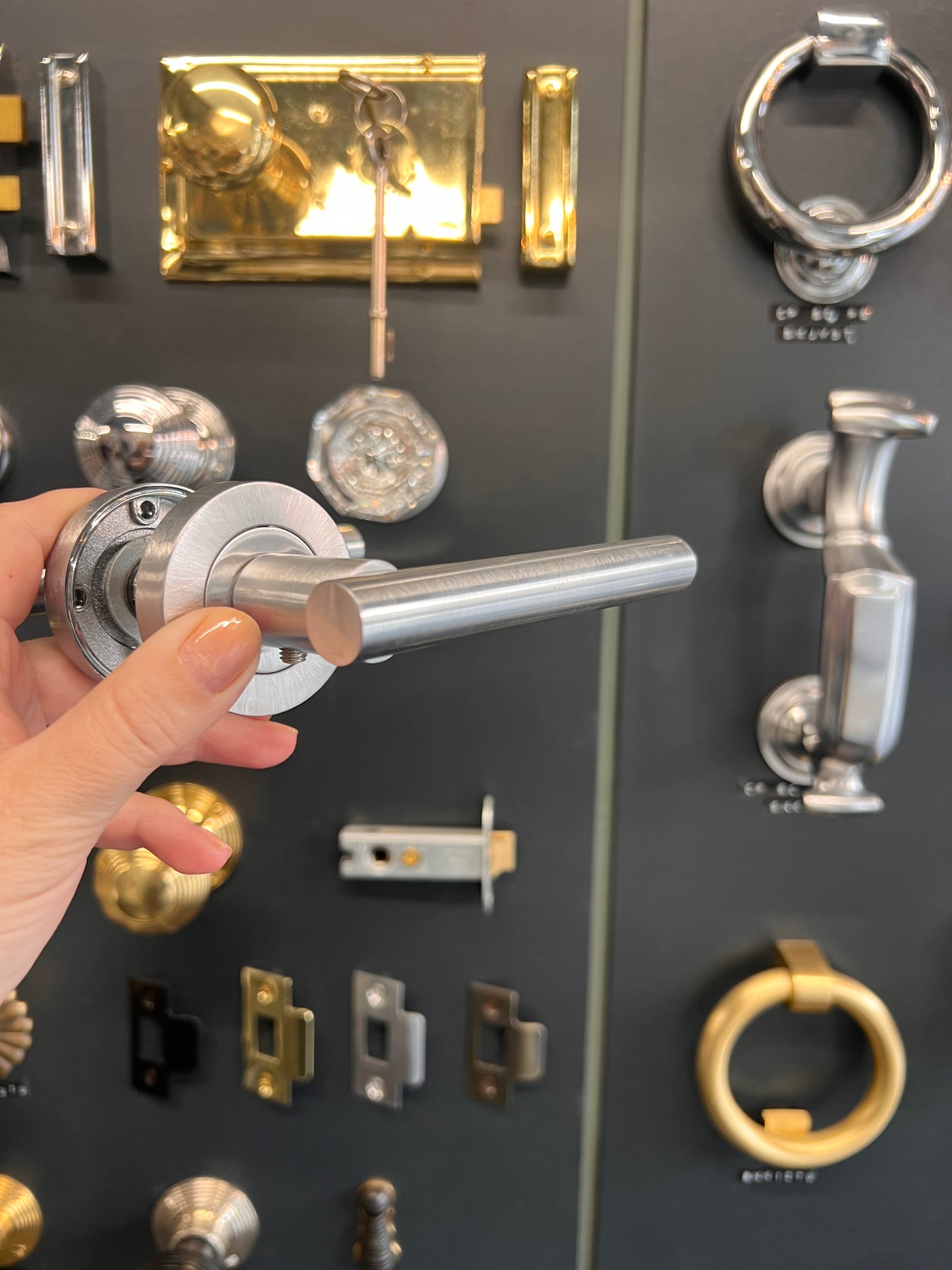Satin Chrome Straight Lever Handles