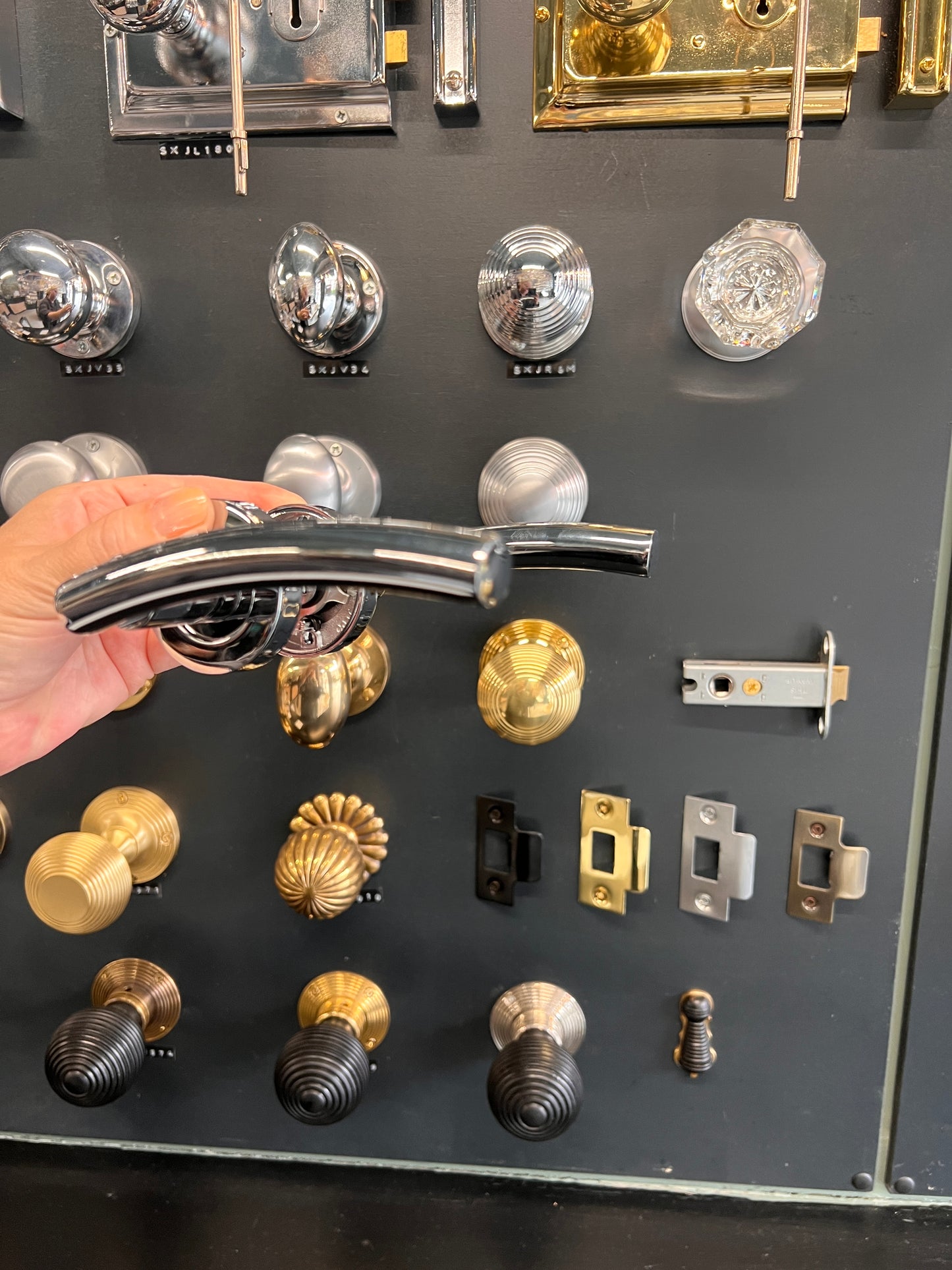 Polished Chrome curved lever handles