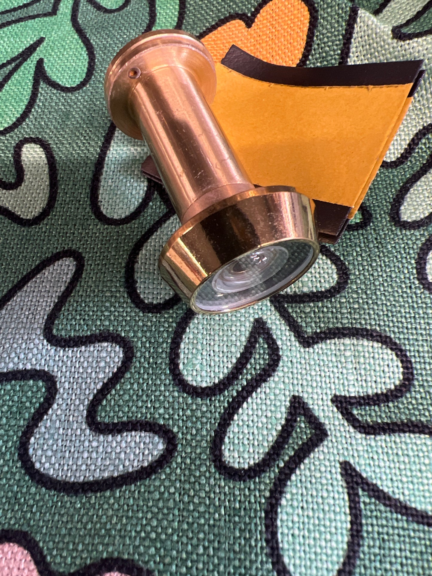 Polished brass 180. Door viewer with intumescent