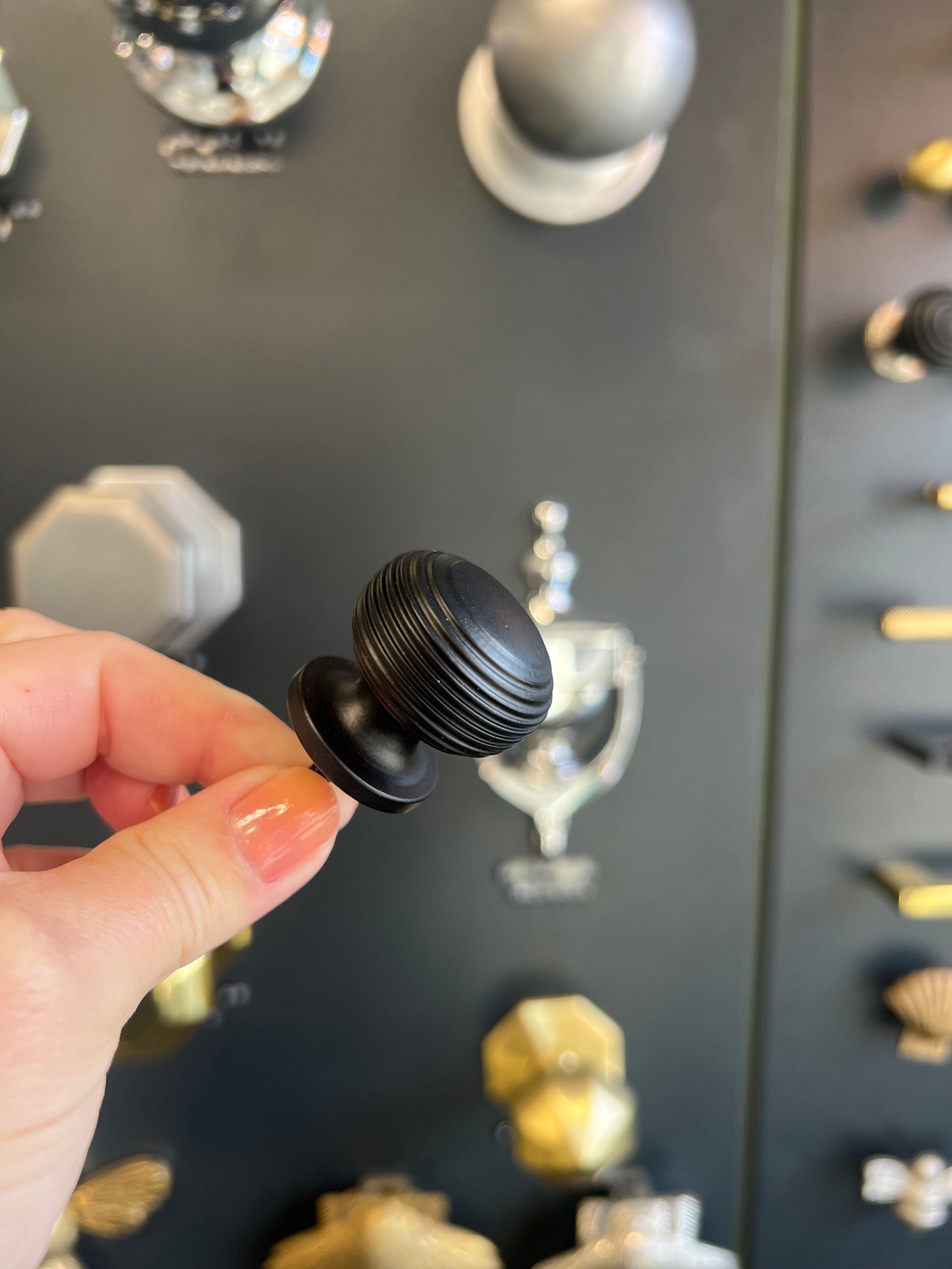 Matt Black Beehive Cabinet Knob