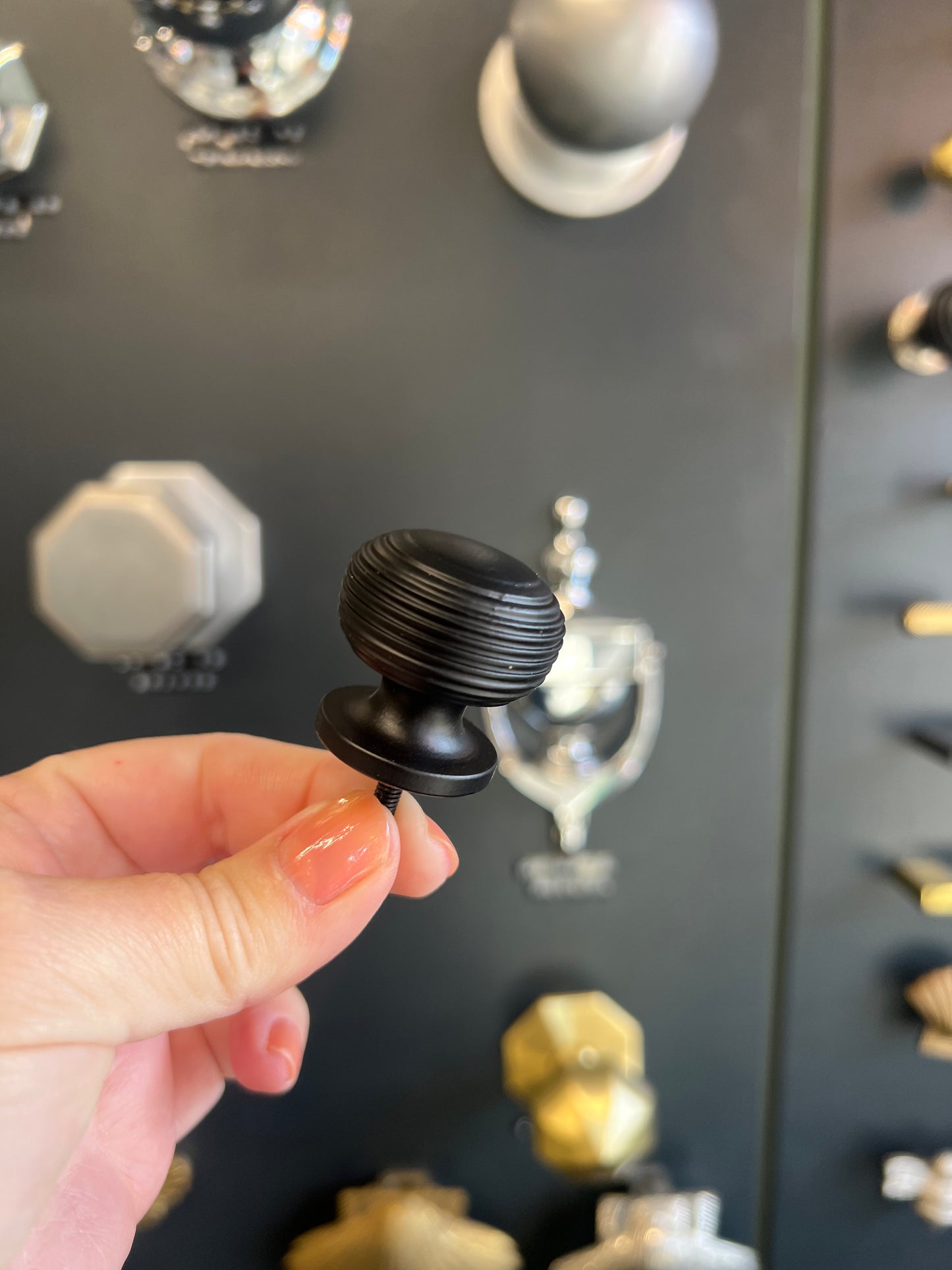 Matt Black Beehive Cabinet Knob