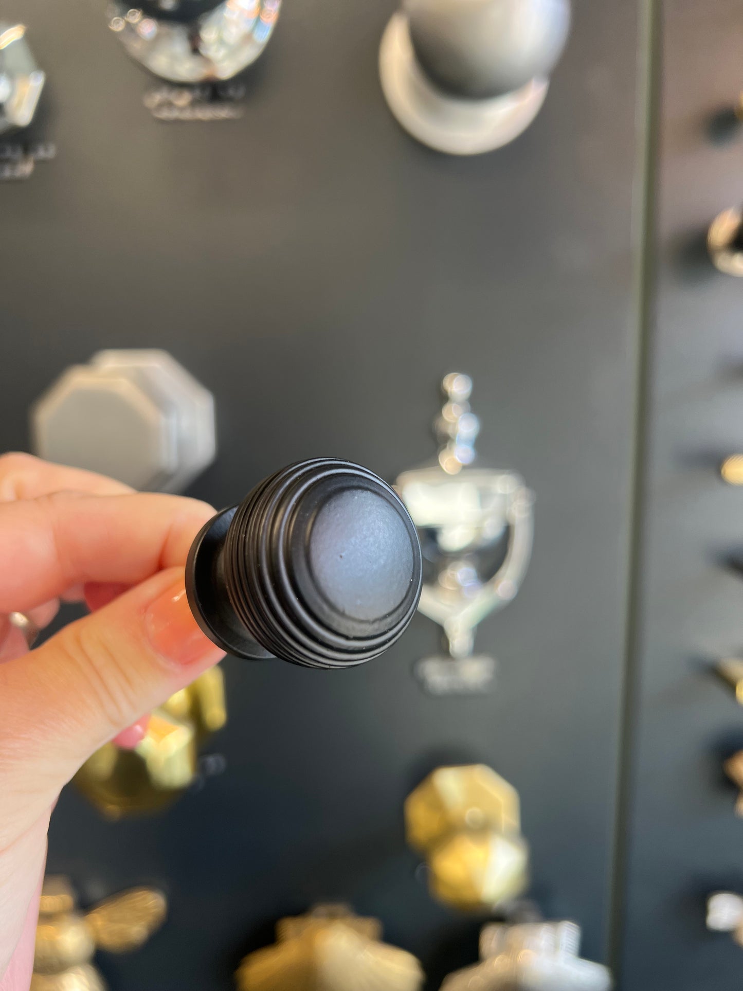 Matt Black Beehive Cabinet Knob