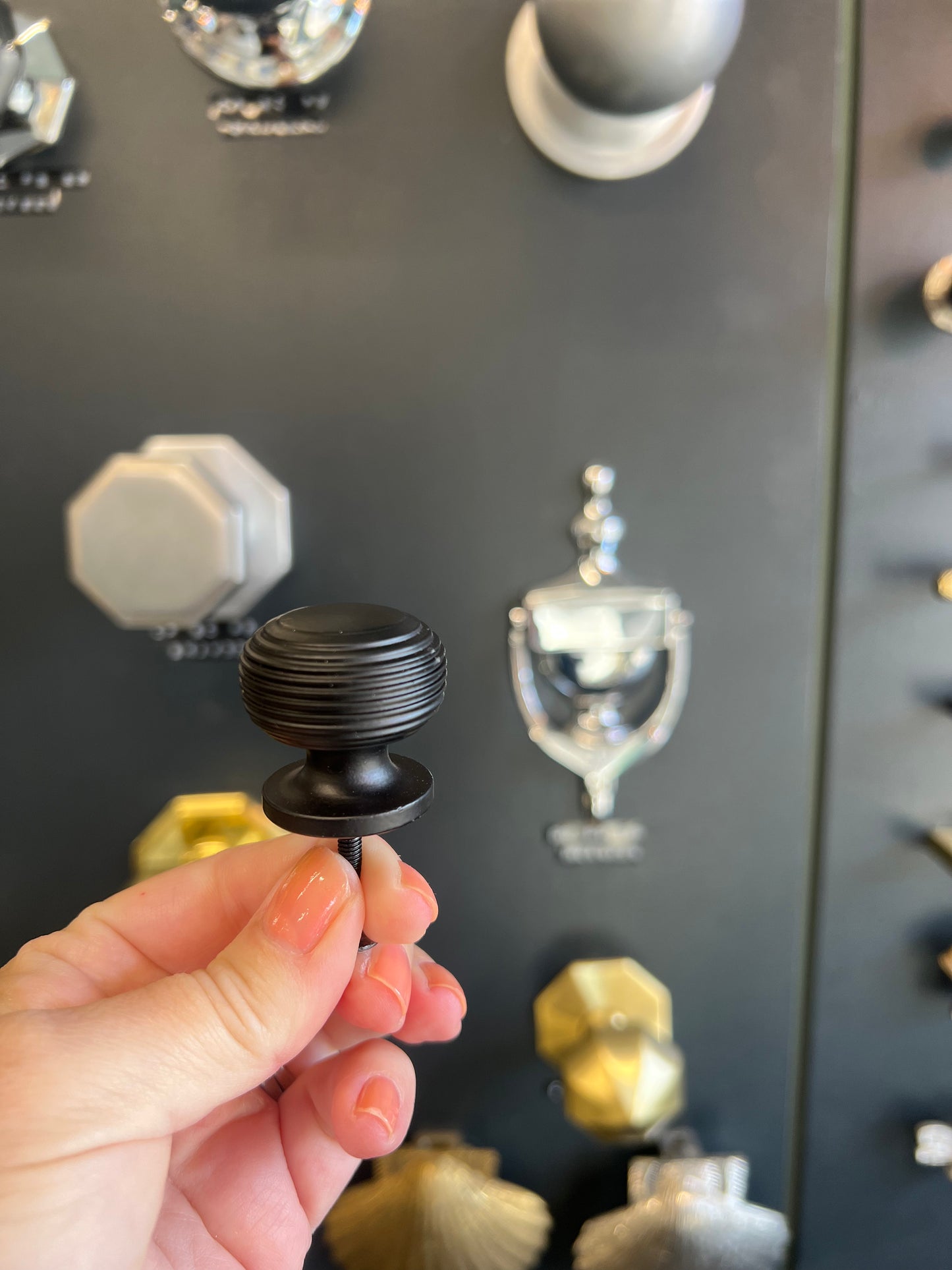 Matt Black Beehive Cabinet Knob