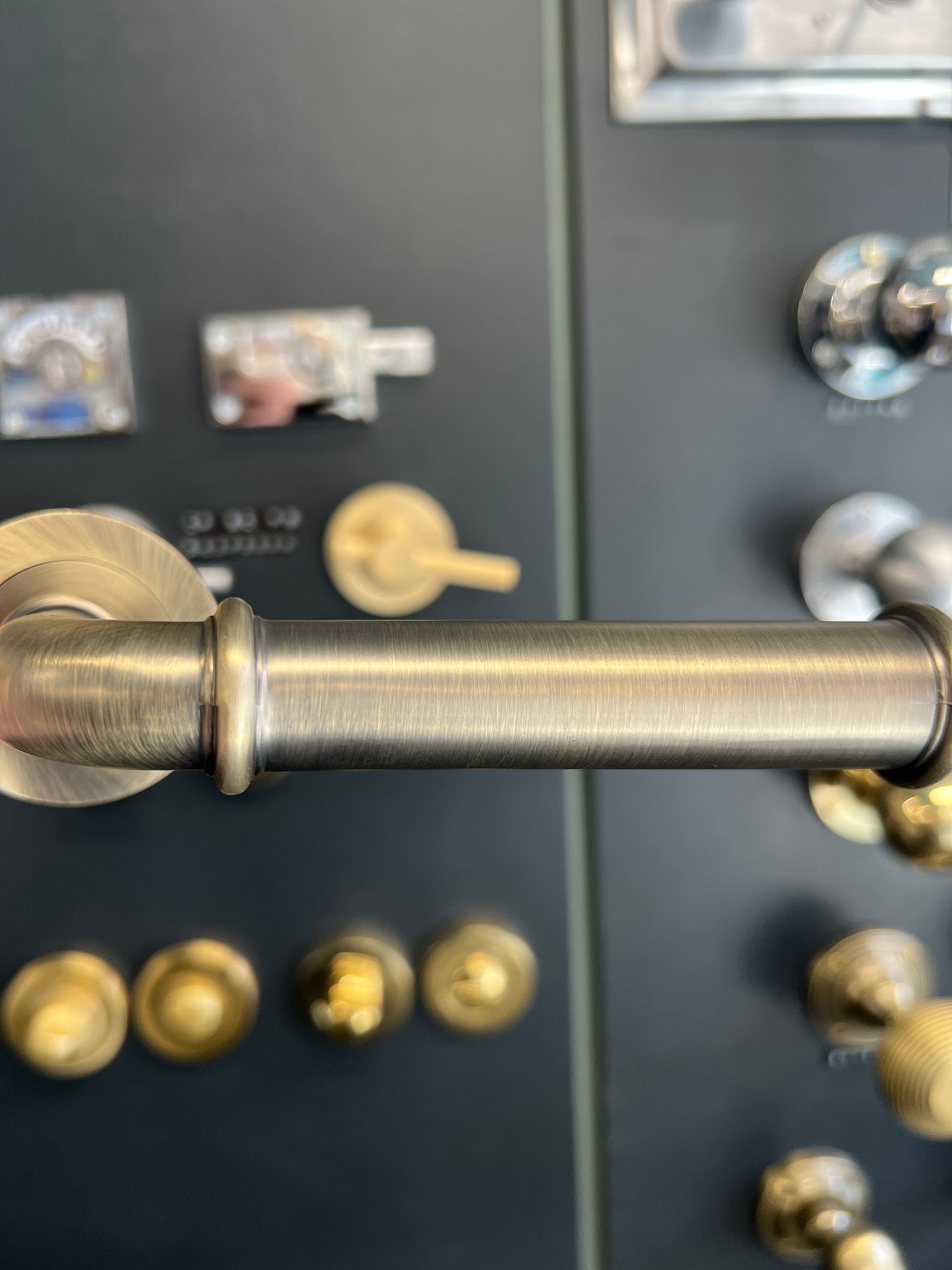 Classic Antique Brass Lever on rose handles