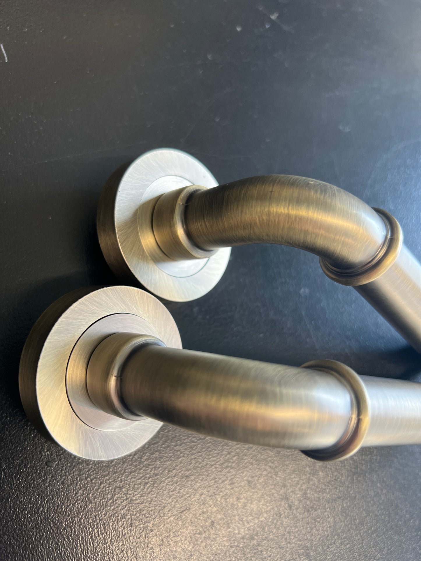 Classic Antique Brass Lever on rose handles