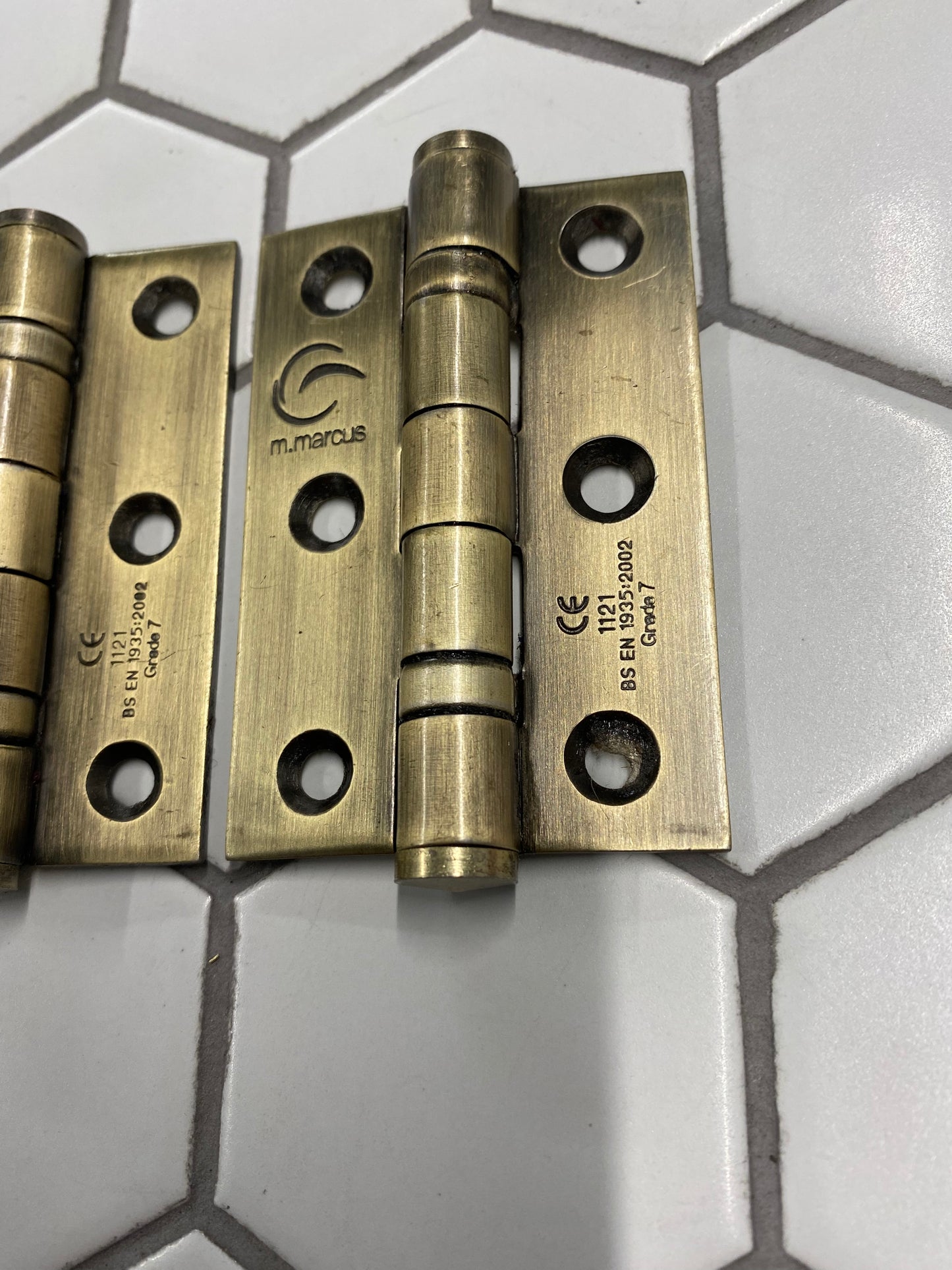 Antique brass hinges 3x2”