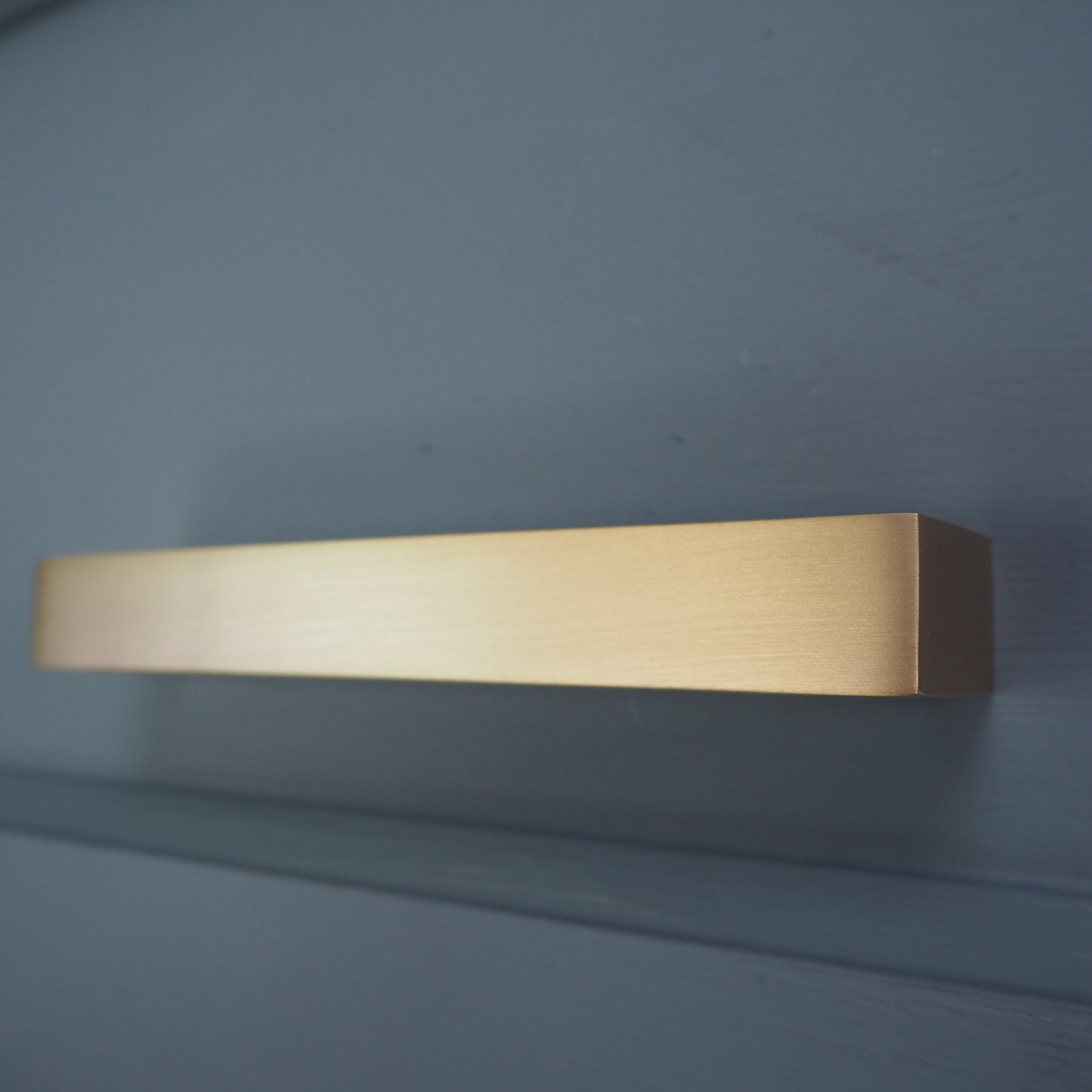 Satin brass d handle 160mm