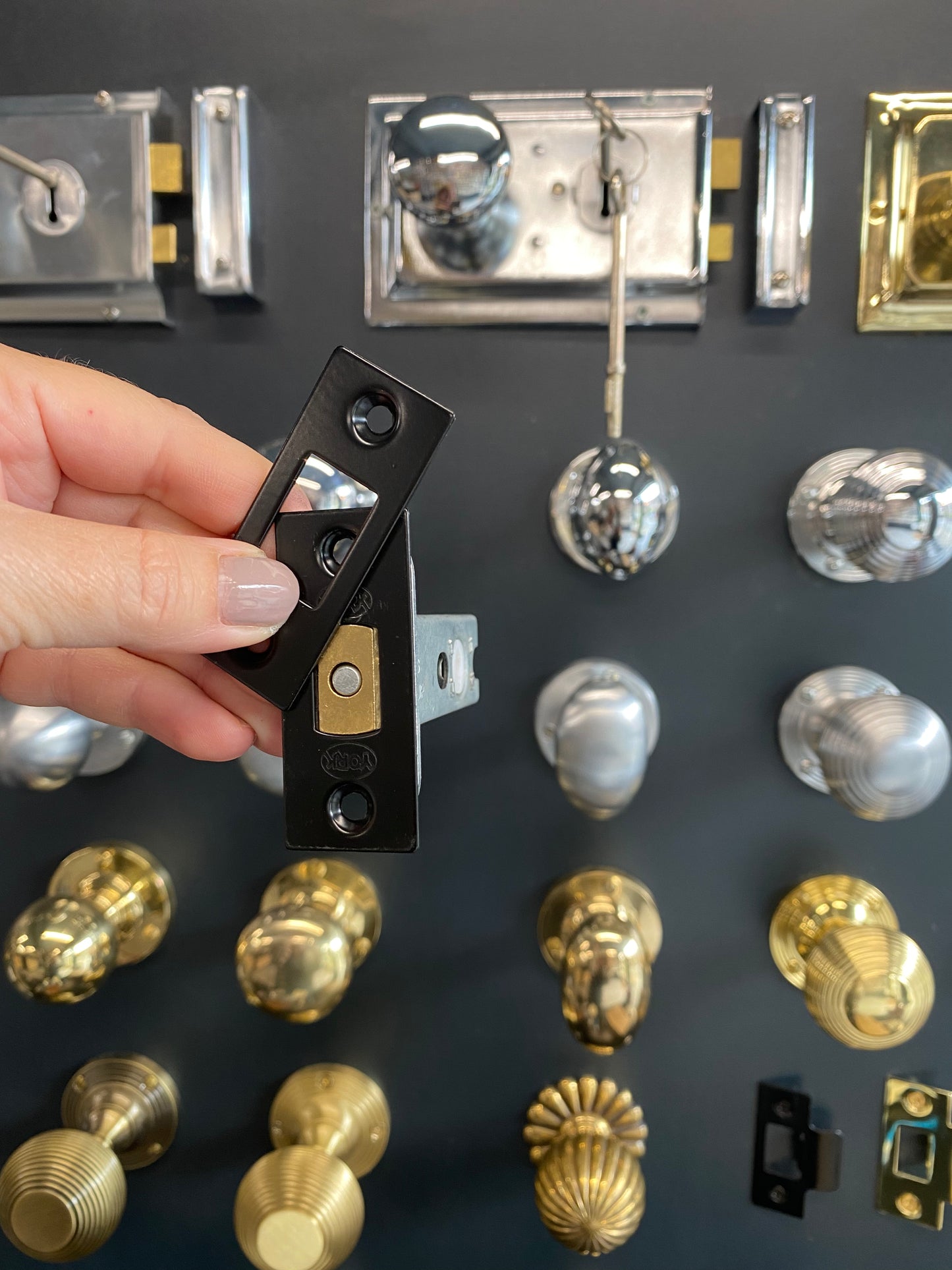 Matt Black bathroom deadbolt 3” /76mm