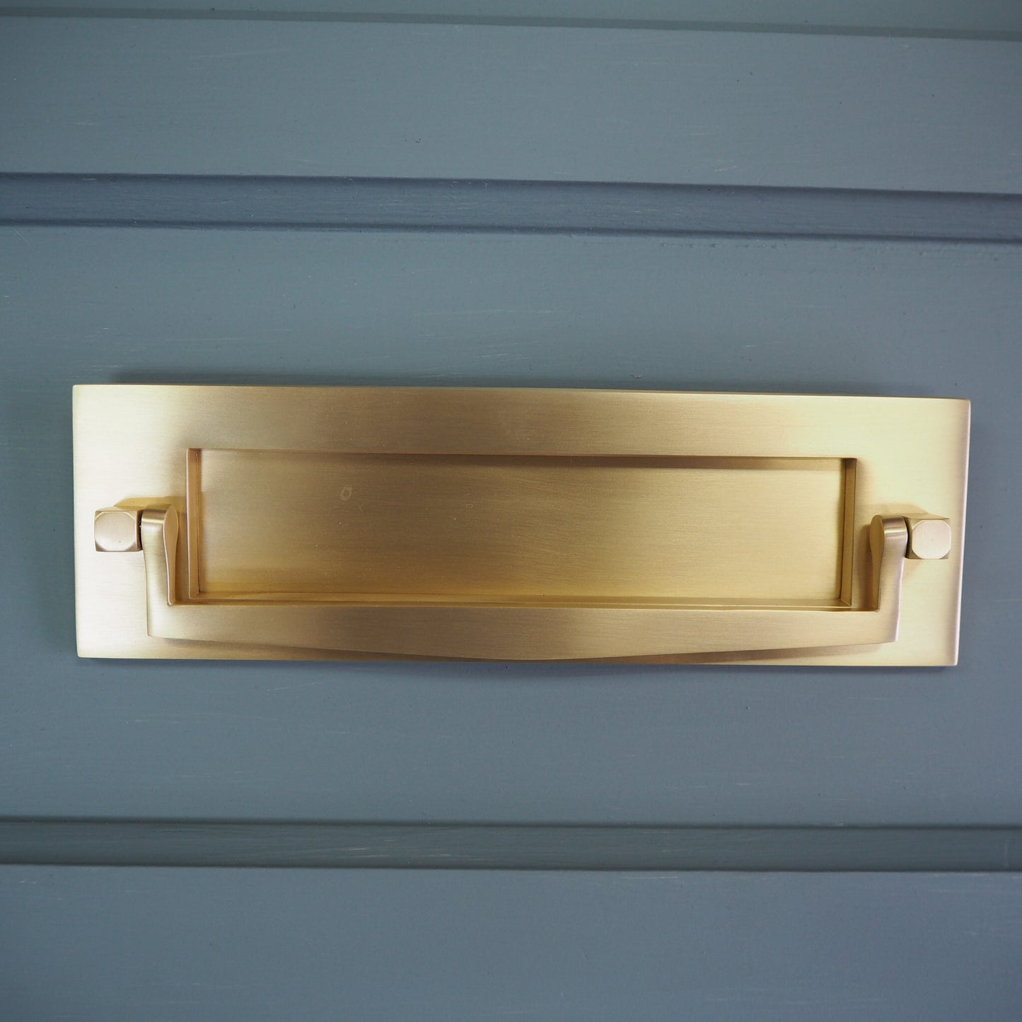 Satin brass postal letter plate