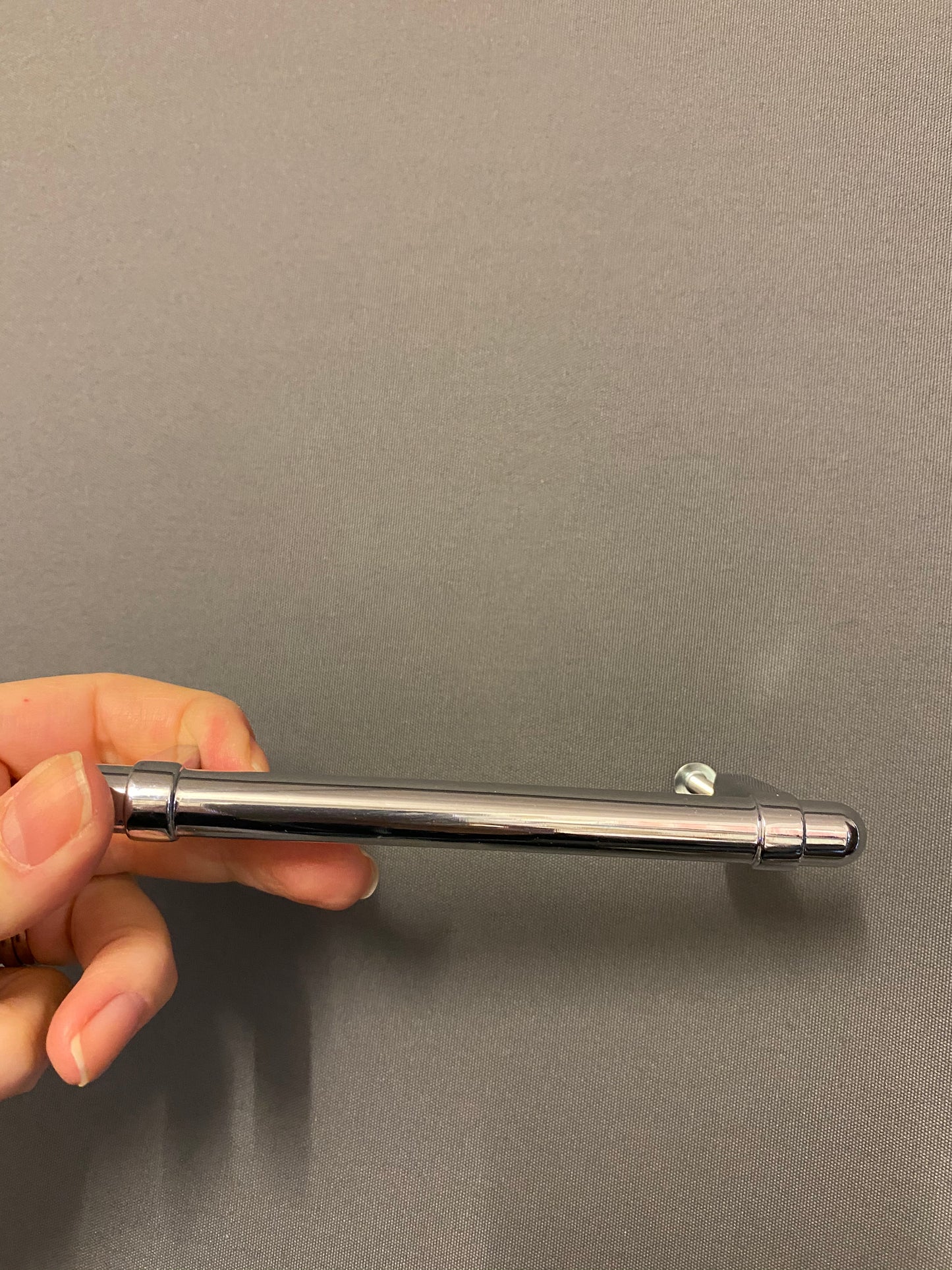 Polished chrome drawer pull