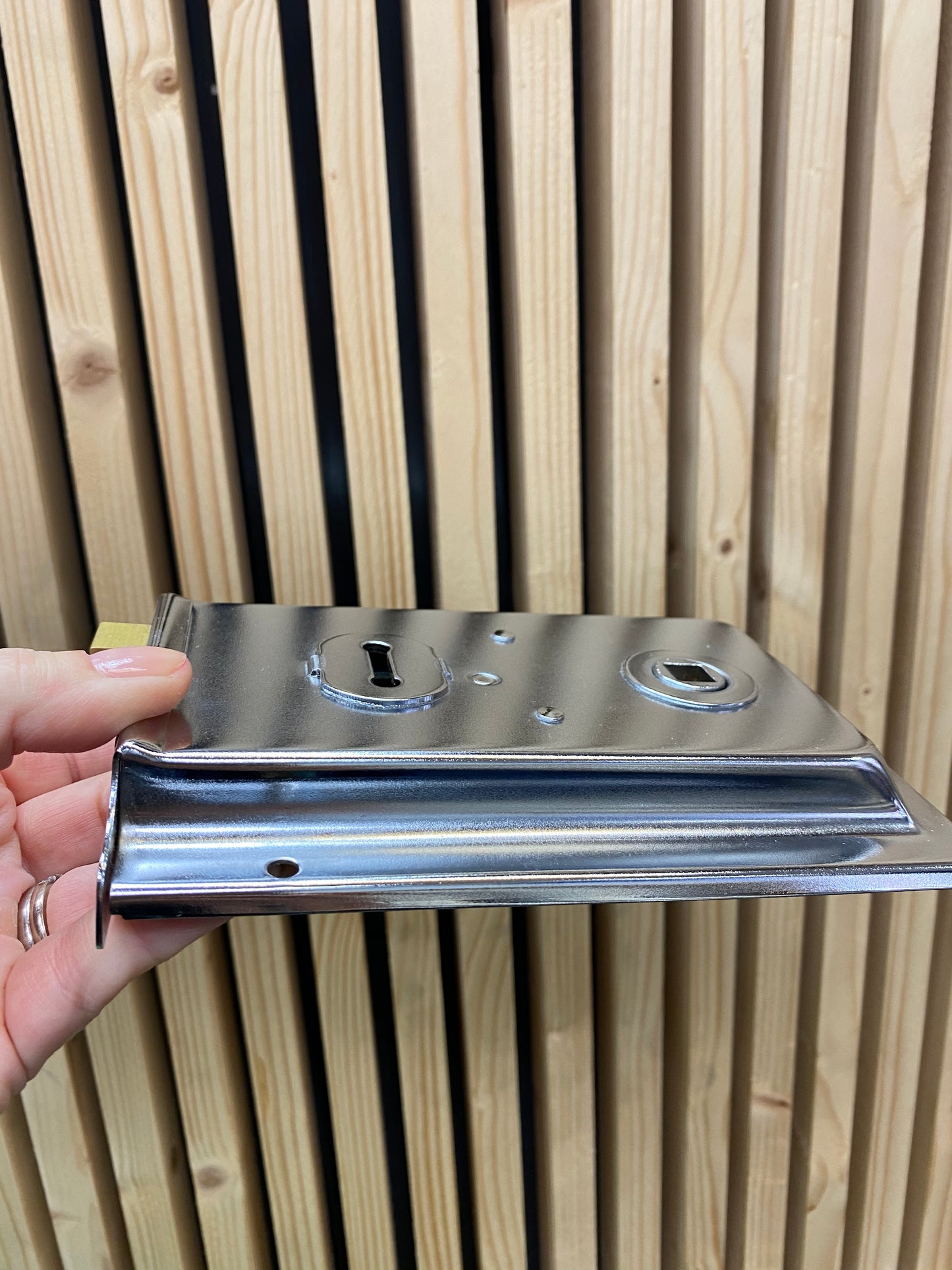 Matt silver rim lock