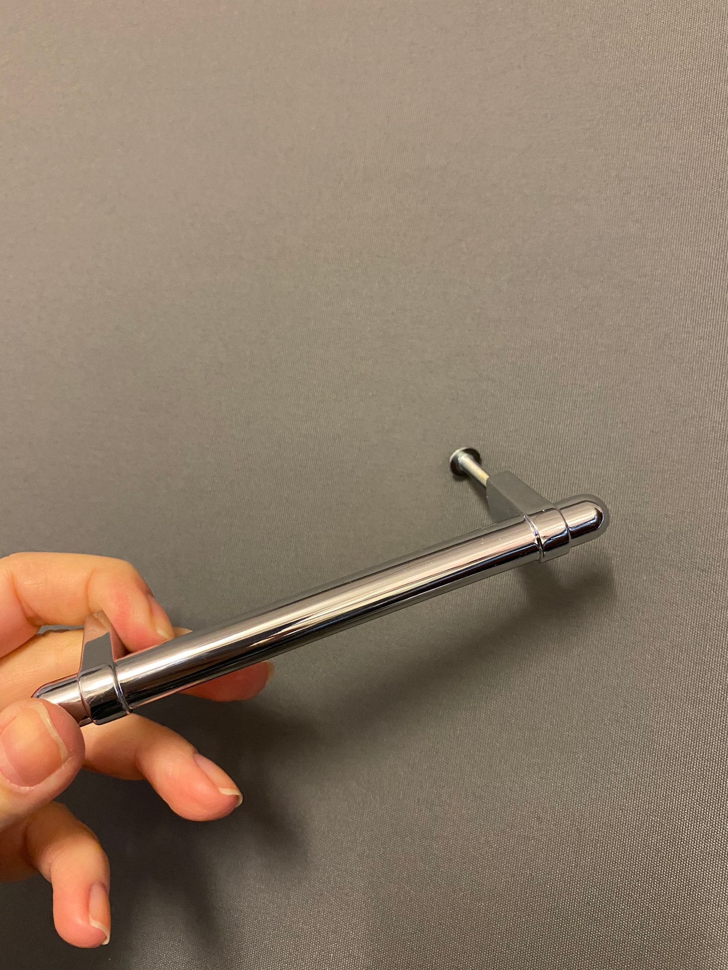 Polished chrome drawer pull