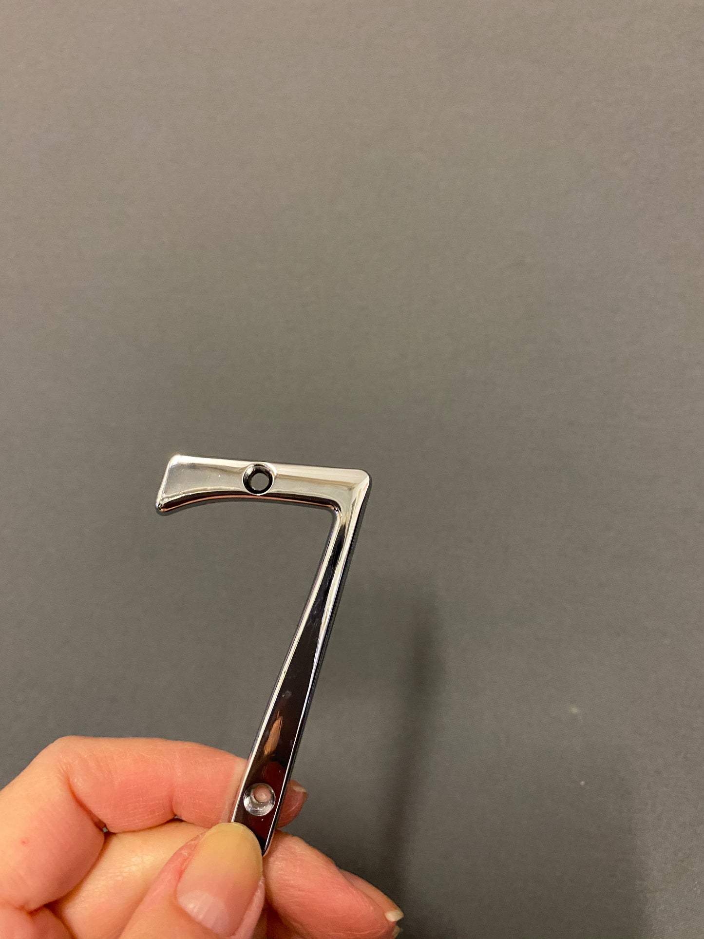 Polished chrome “7”