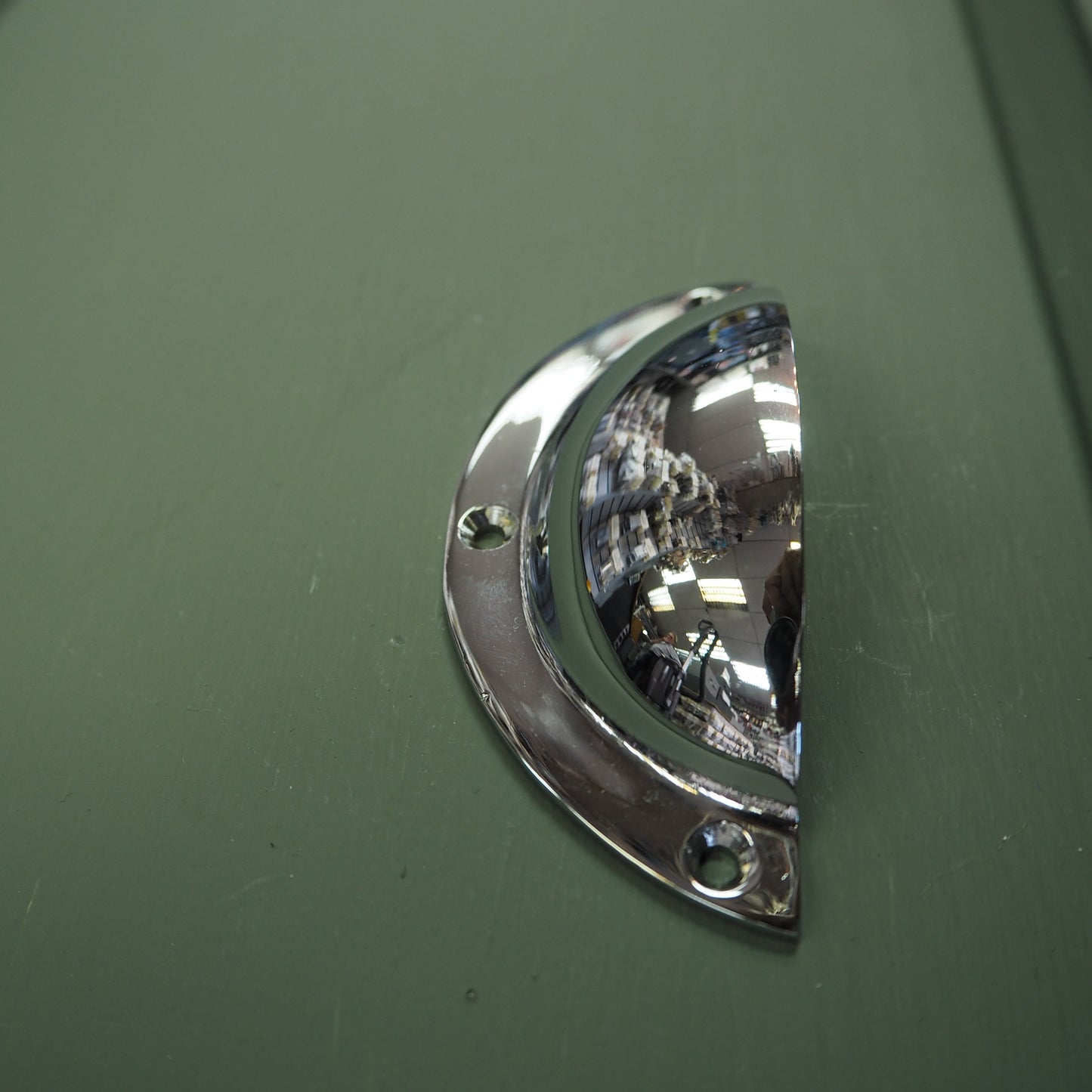 Polished chrome drawer pull