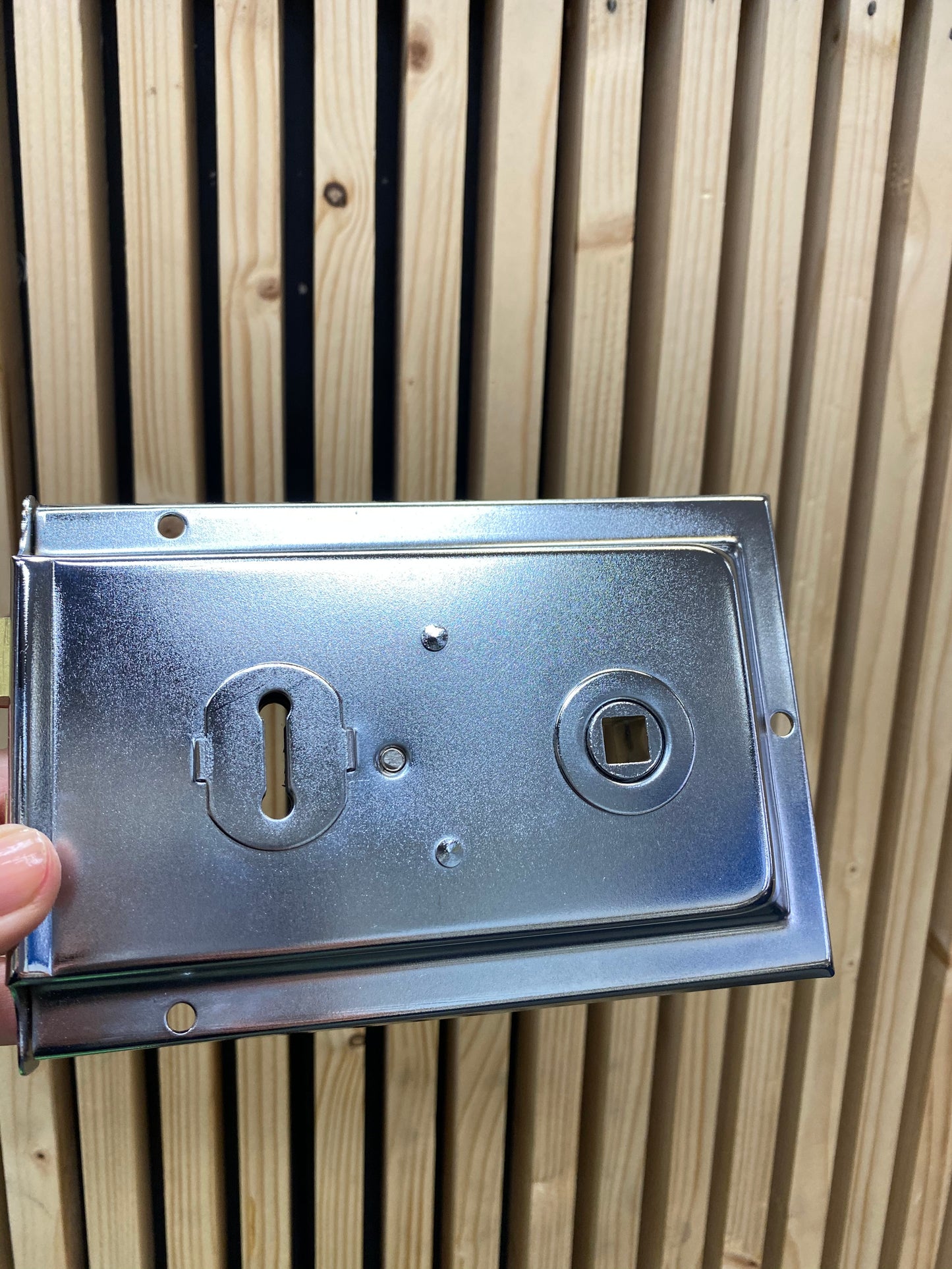 Matt silver rim lock