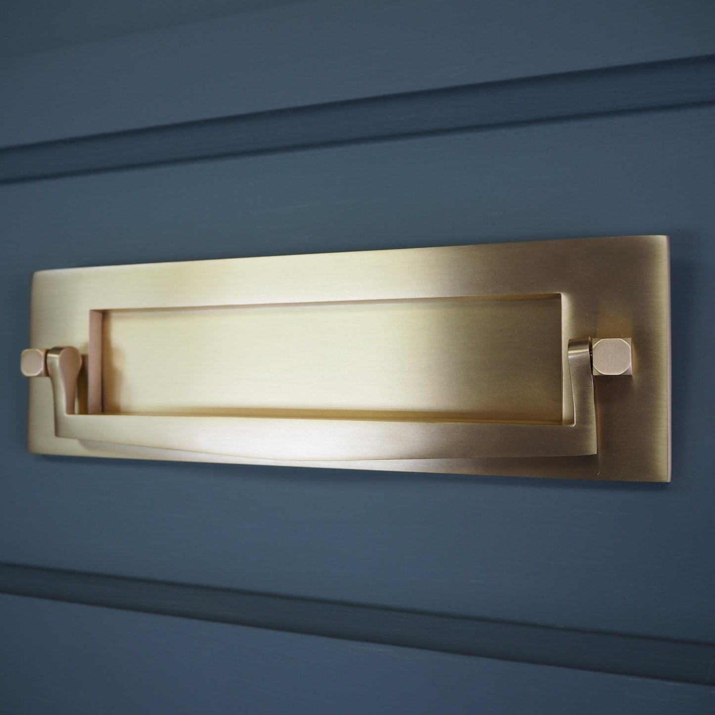 Satin brass postal letter plate
