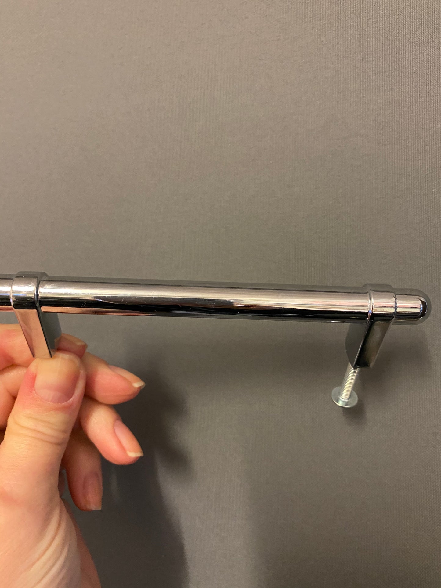 Polished chrome drawer pull
