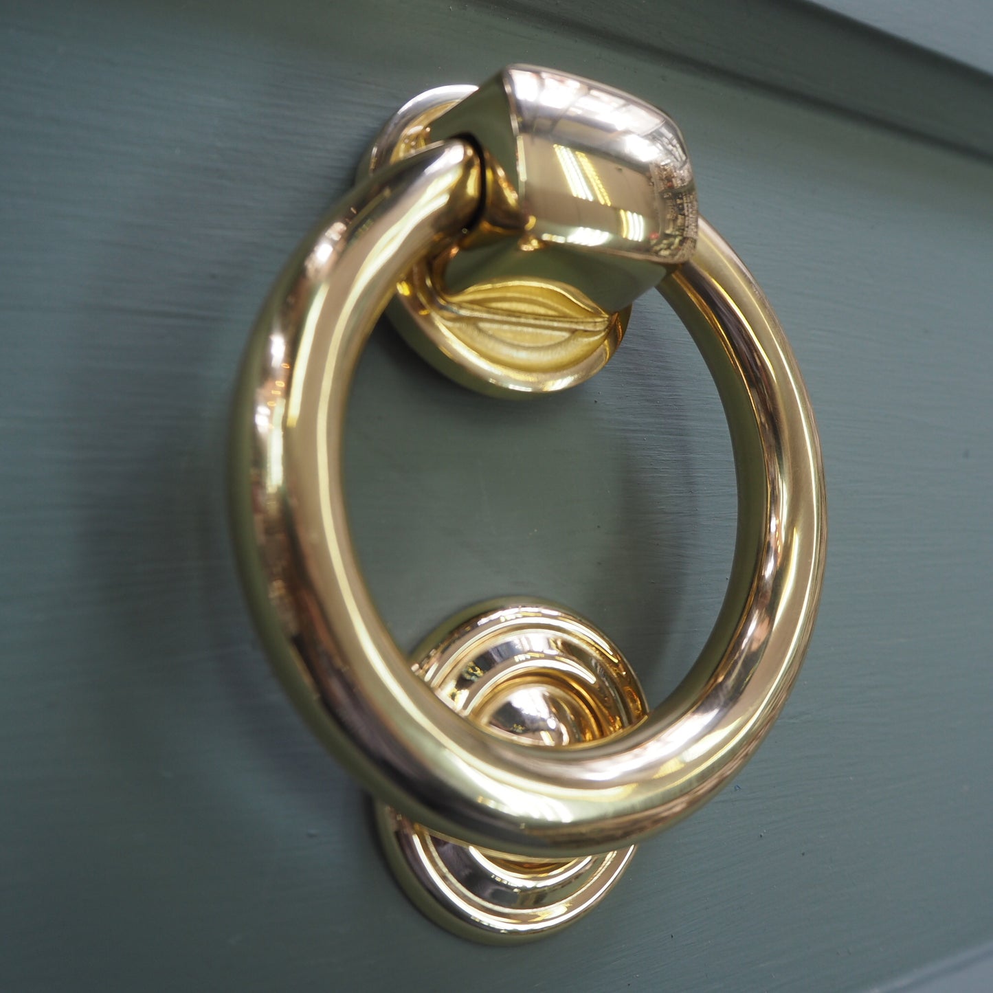 Polished brass ring knocker