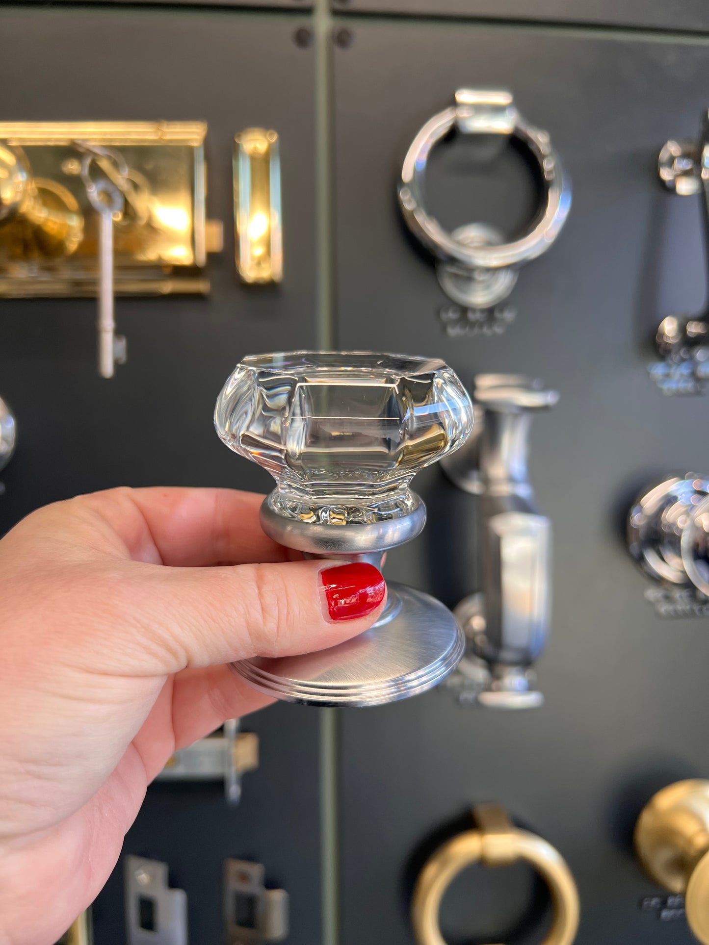 Flower Glass Mortice Door Knobs