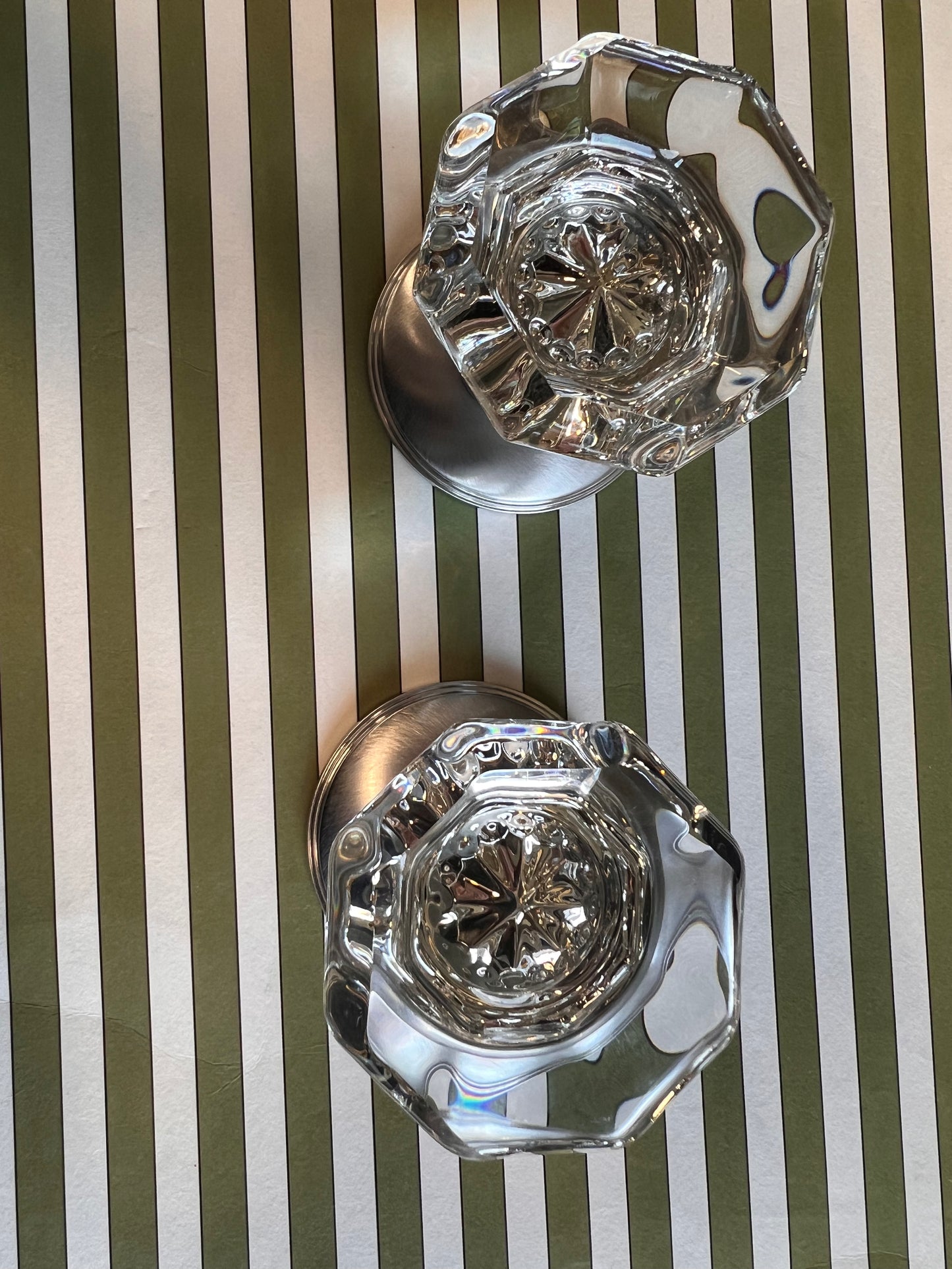 Flower Glass Mortice Door Knobs