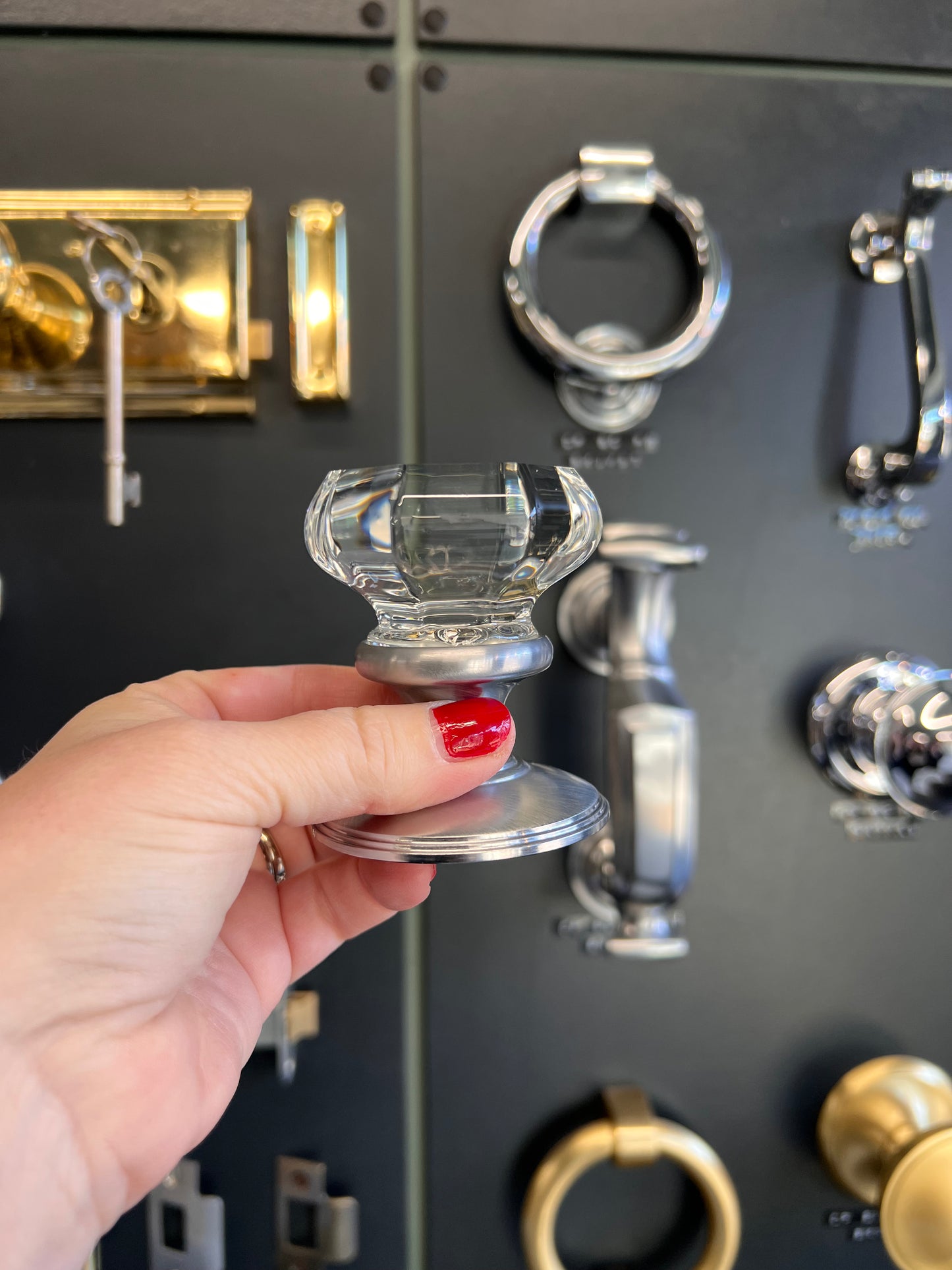 Flower Glass Mortice Door Knobs