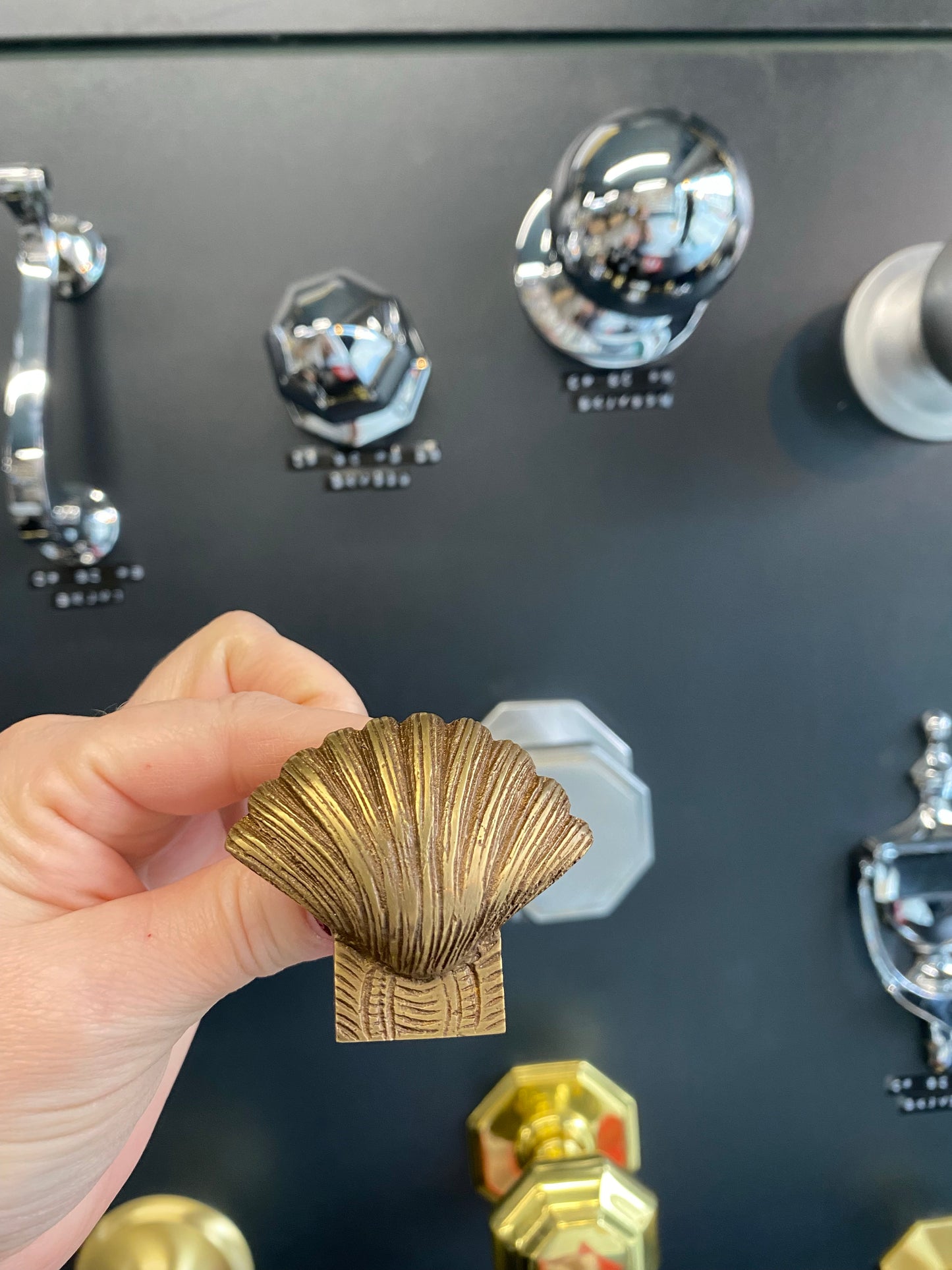 Bronze finish Shell Drawer Cabinet Knob