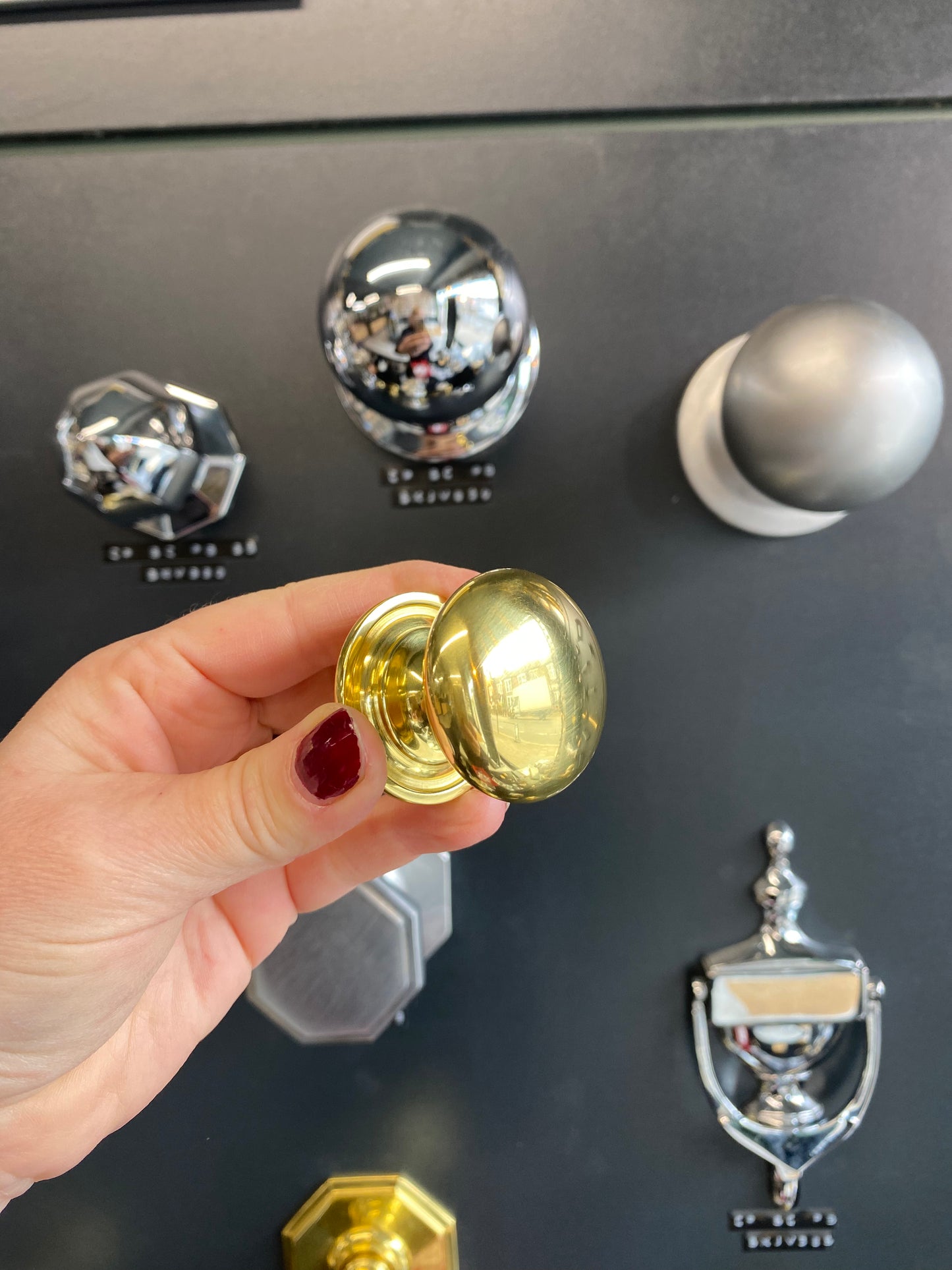Victorian Brass Round Cabinet Knob 38mm