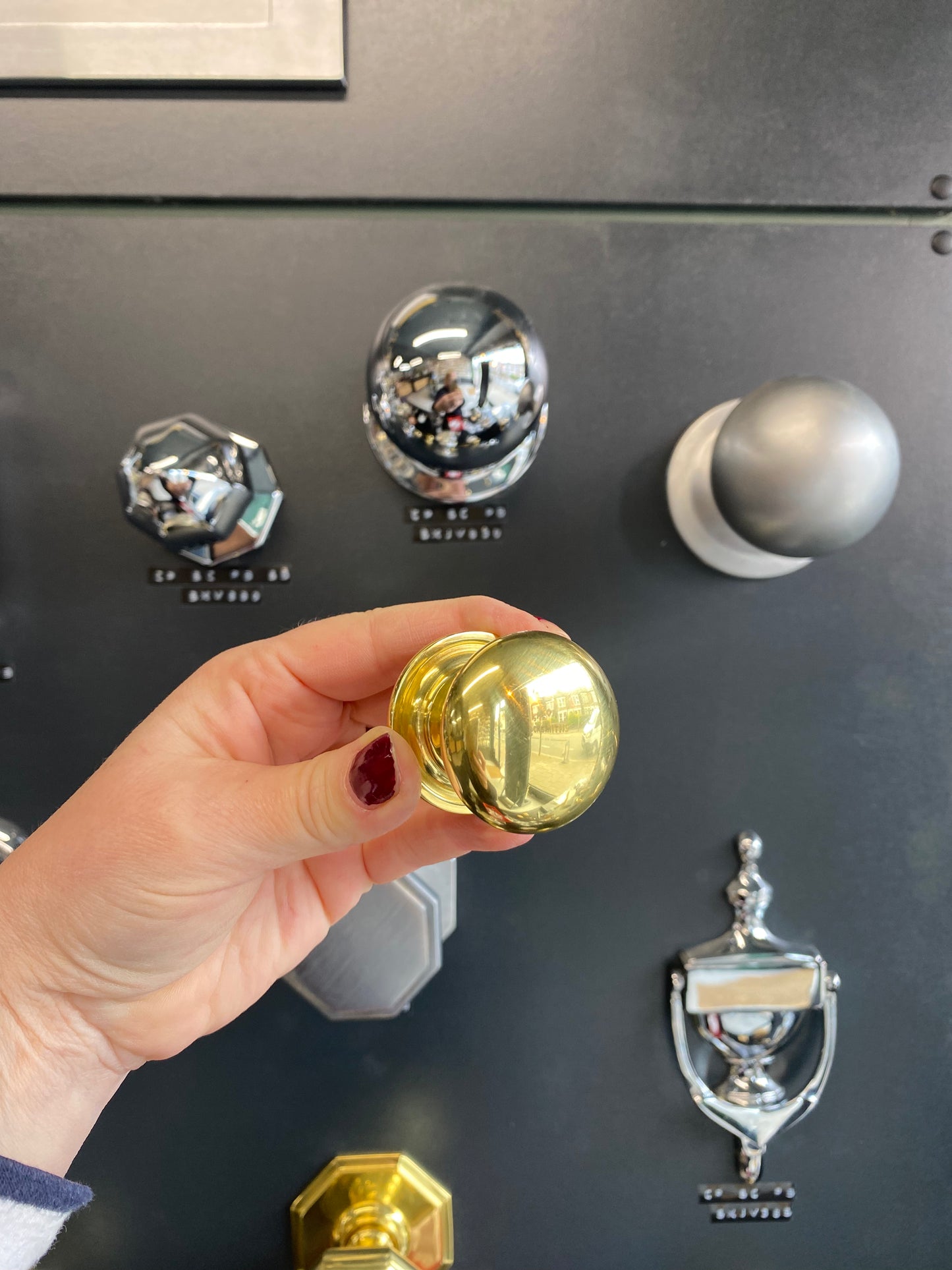 Victorian Brass Round Cabinet Knob 32mm