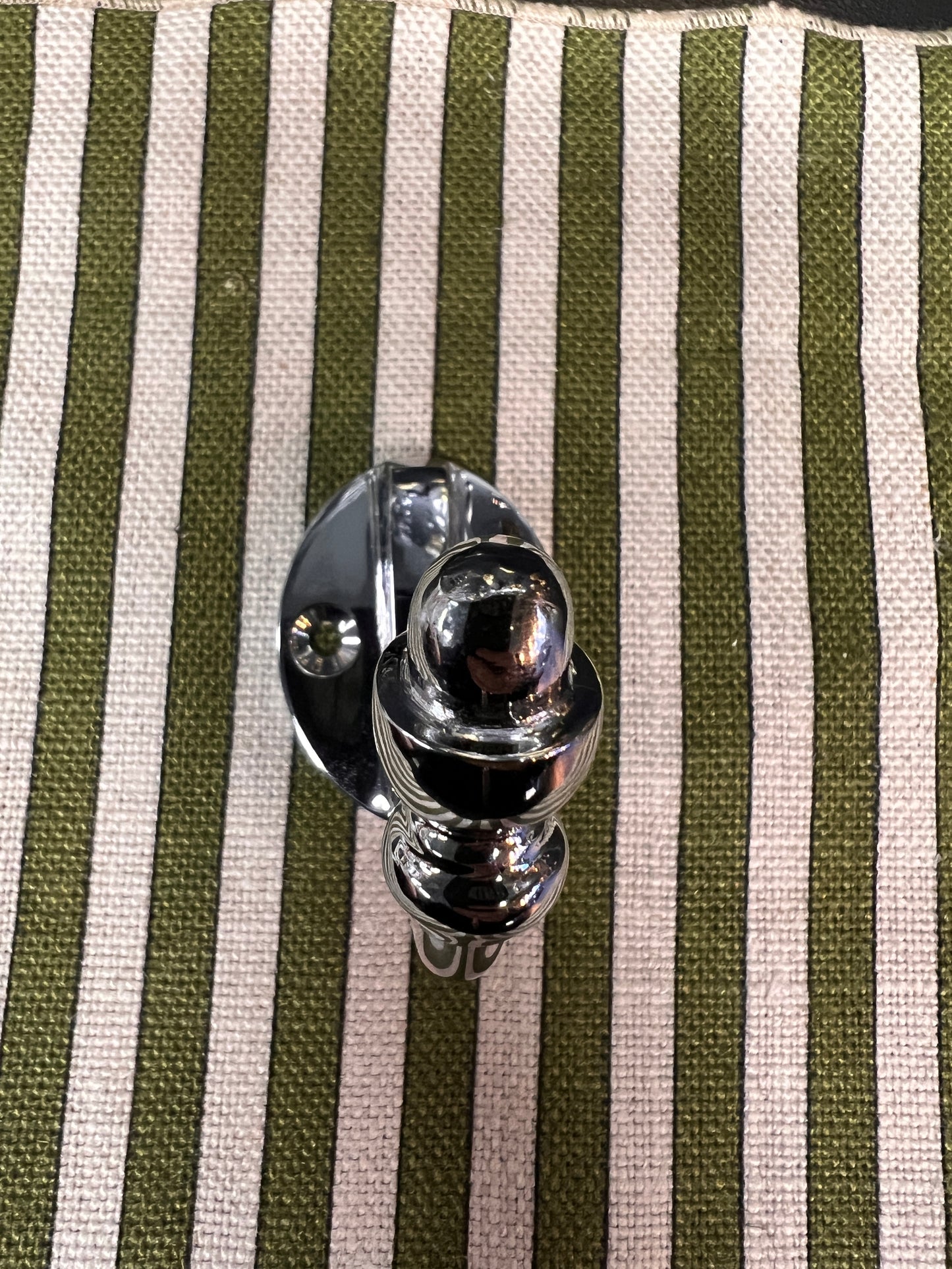 Polished chrome coat hook