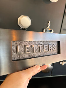 ‘Letters’ letter plate in matt bronze