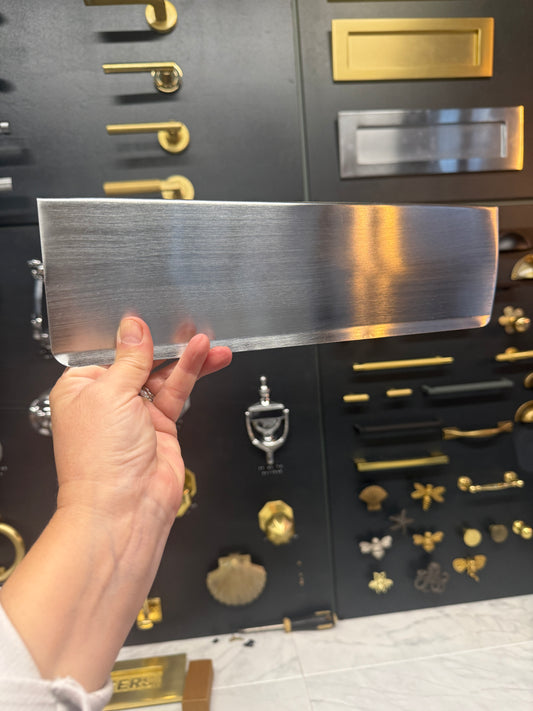 Small Satin Chrome Interior Letter Flap