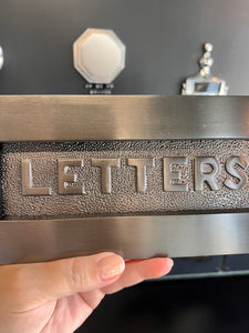 ‘Letters’ letter plate in matt bronze