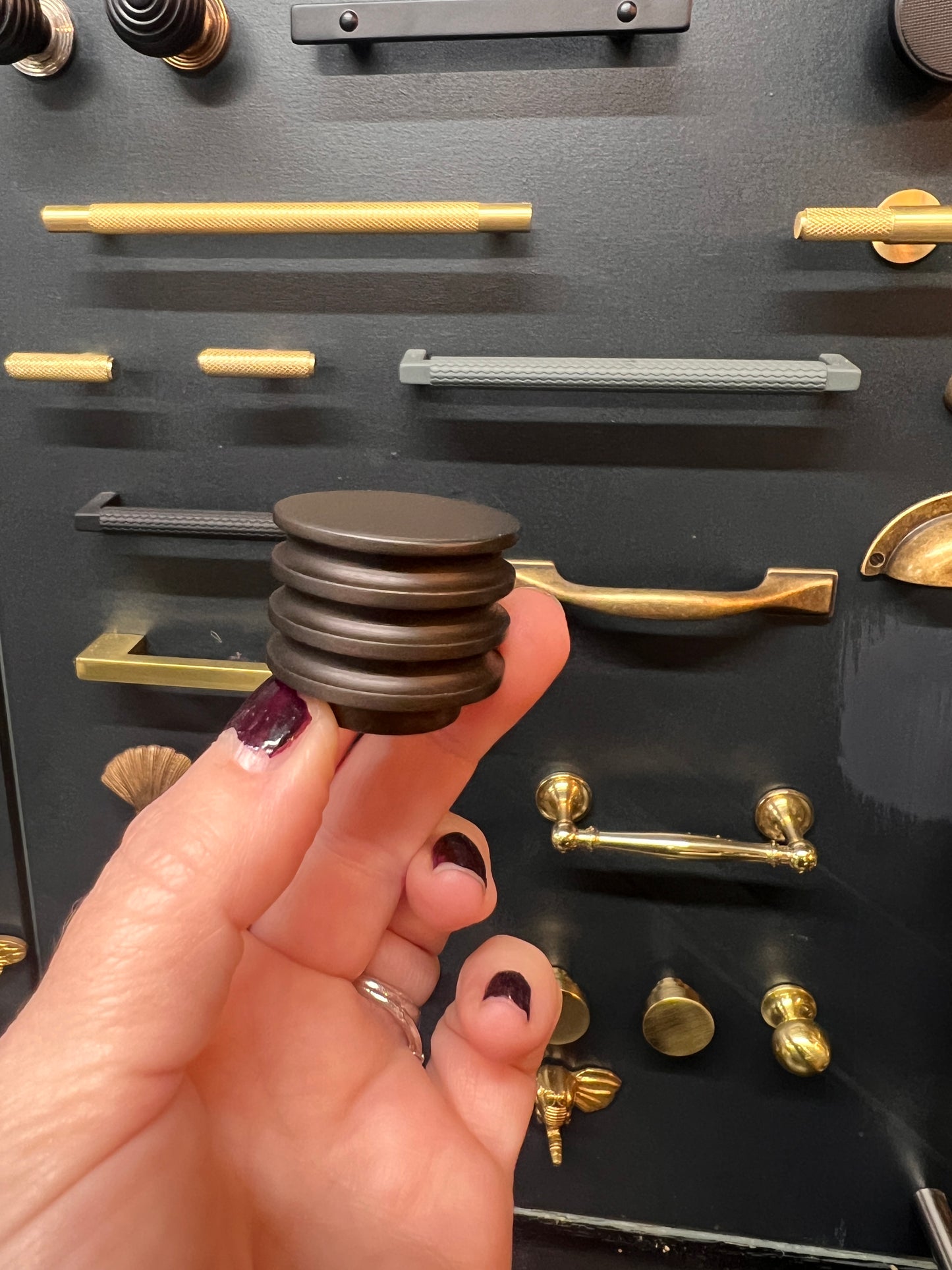 Dark bronze sturt cabinet knob